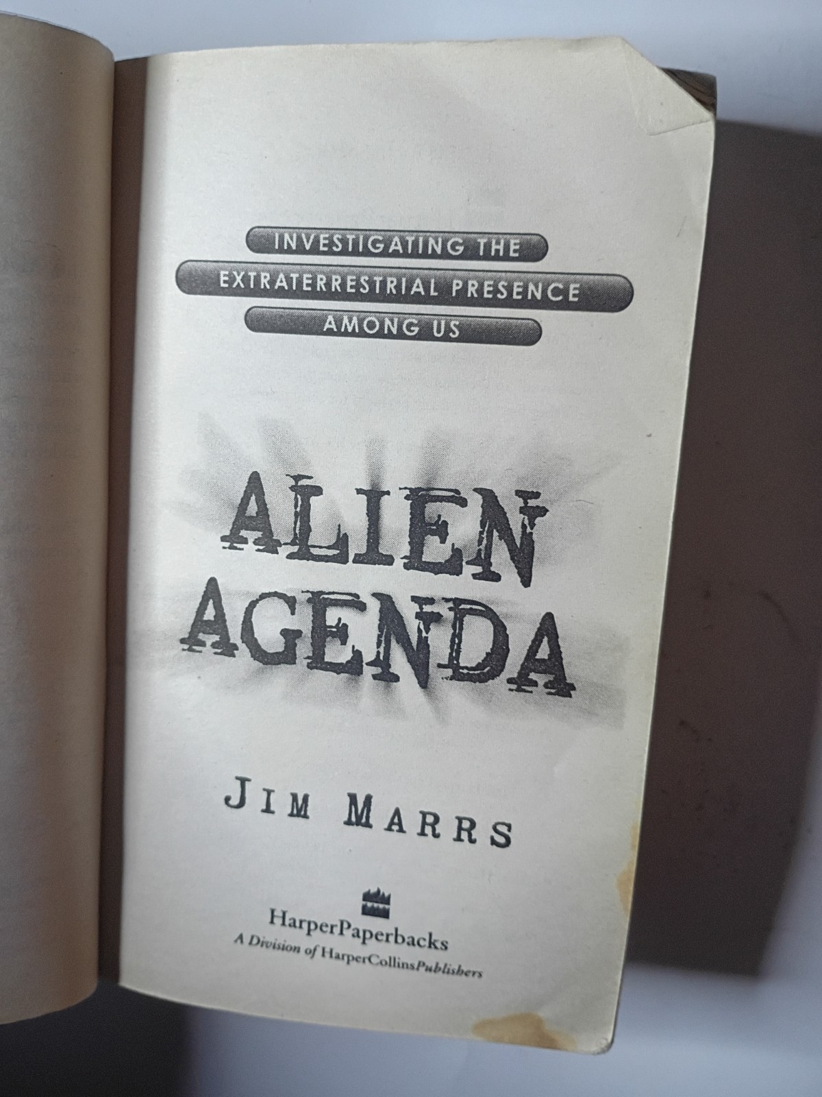 Alien Agenda Book by Jim Marrs (1998, Mass Market, Paperback)