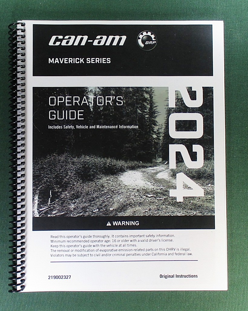 2024 Can-Am Maverick X rs Turbo RR Owner’s Manual: 254 Pages & Protective Covers