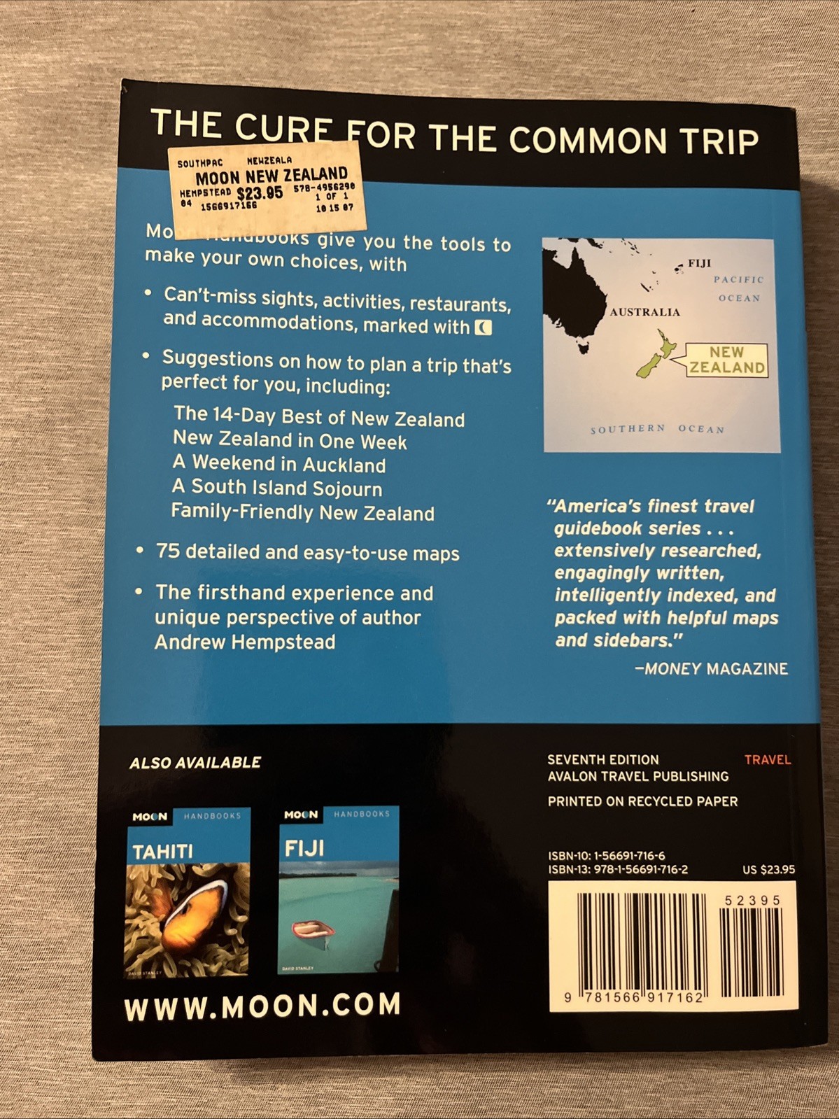 Moon Avalon Travel New Zealand Handbook Seventh Edition Paperback