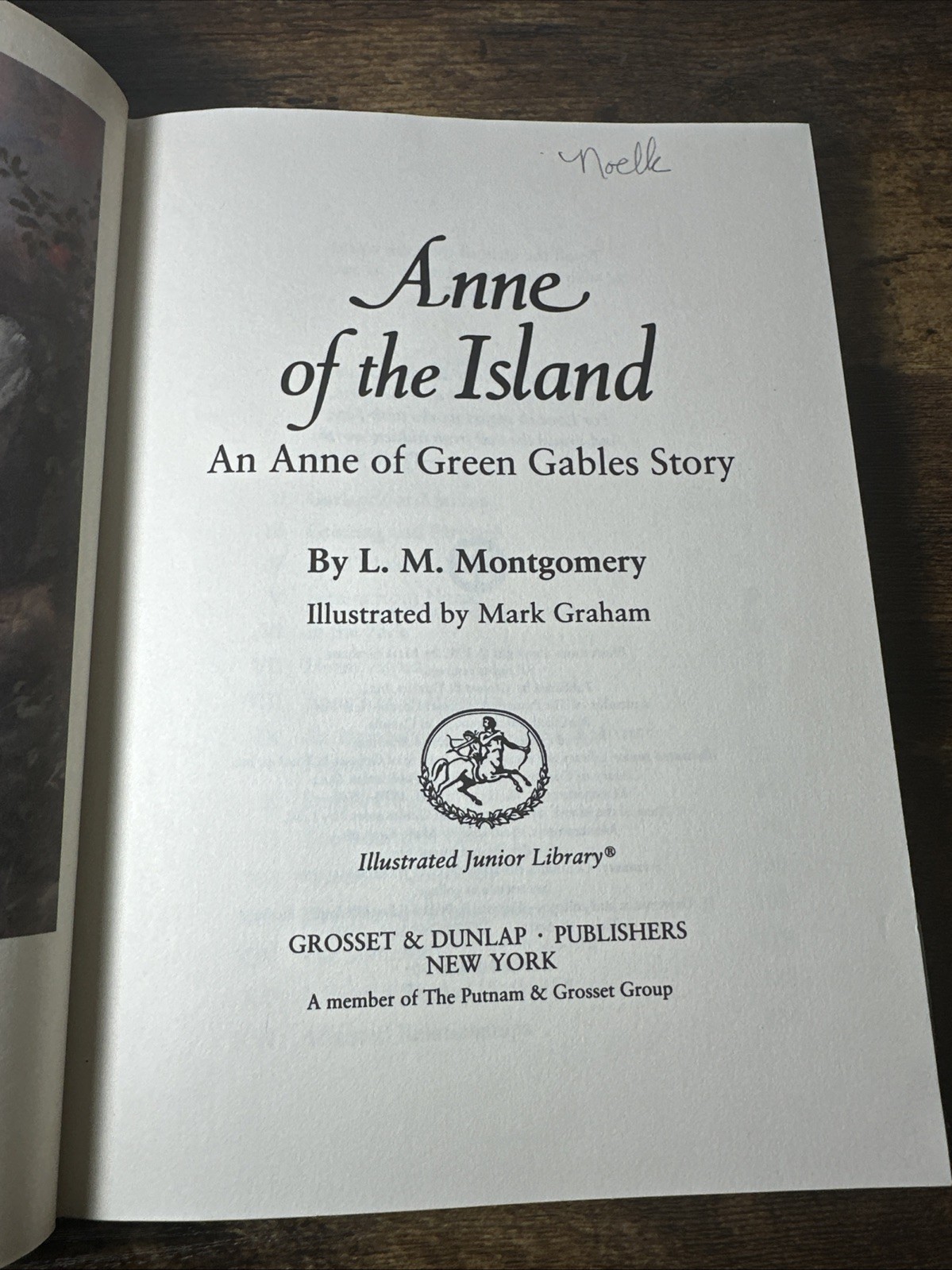 Illustrated Junior Library ANNE OF THE ISLAND Grosset Dunlap 1992 HC/Clear DJ