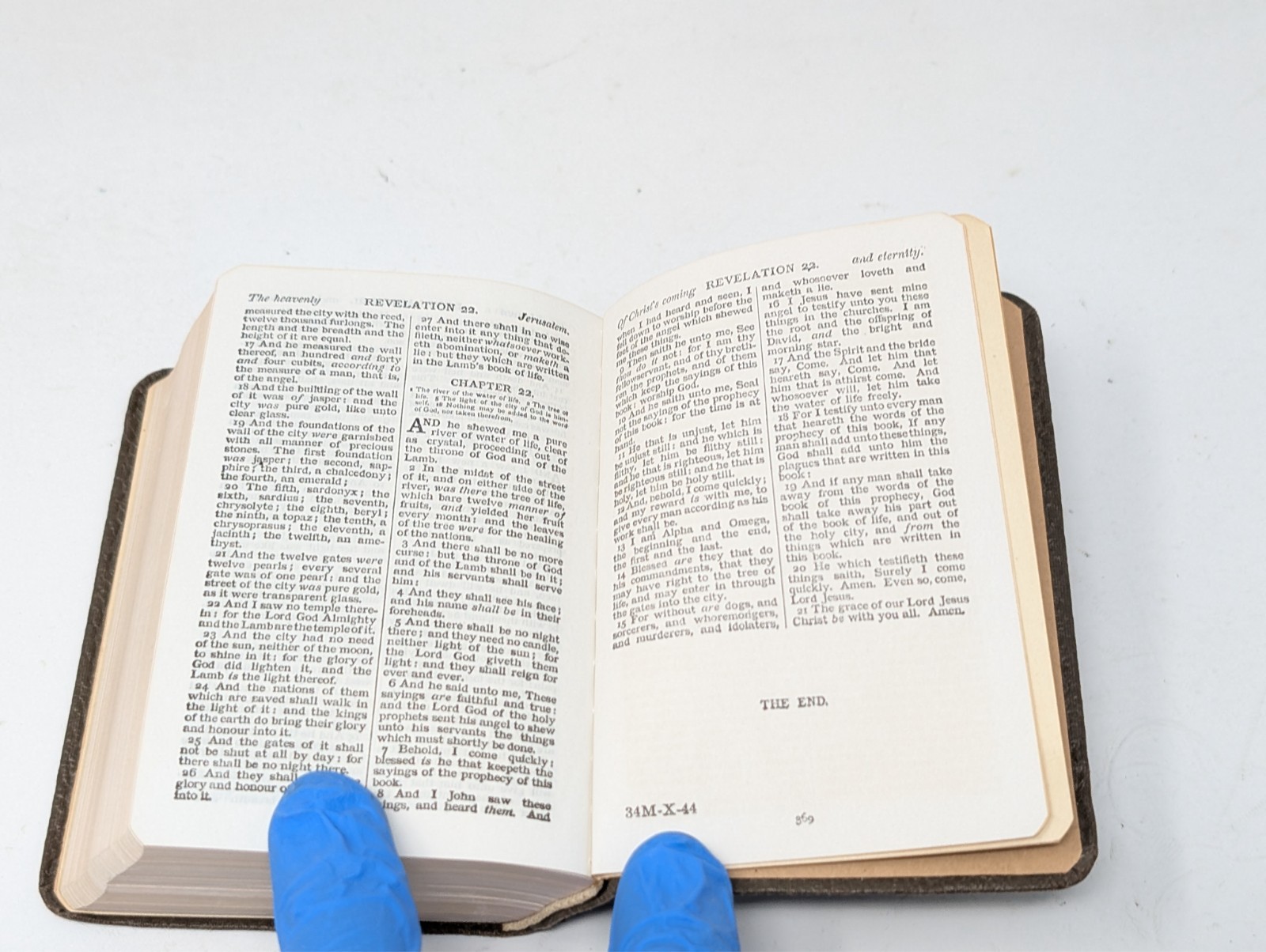 Vintage 1940s Miniature Holy Bible KJV Oxford Ruby 32mo Pocket Bible 40s