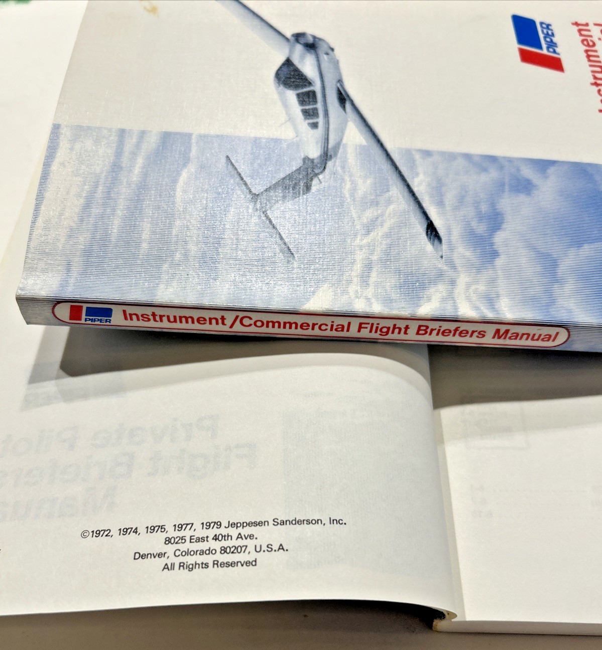 Piper INSTRUMENT COMMERCIAL Flight Briefers Manuals 1979 PB Illustrated JEPPESEN