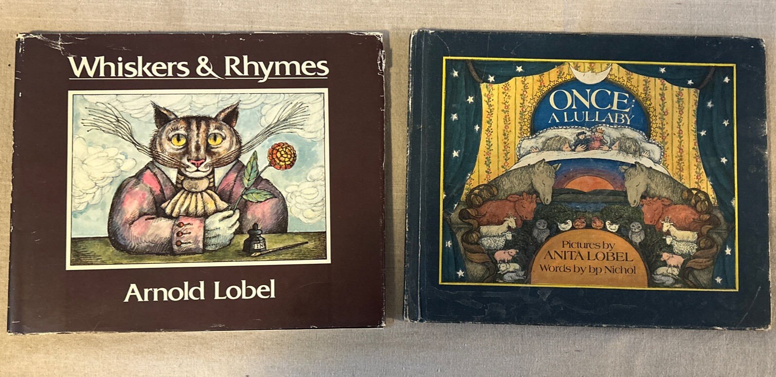 Vintage Whiskers & Rhymes by Arnold Lobel/Once upon A Lullaby By Anita Lobel