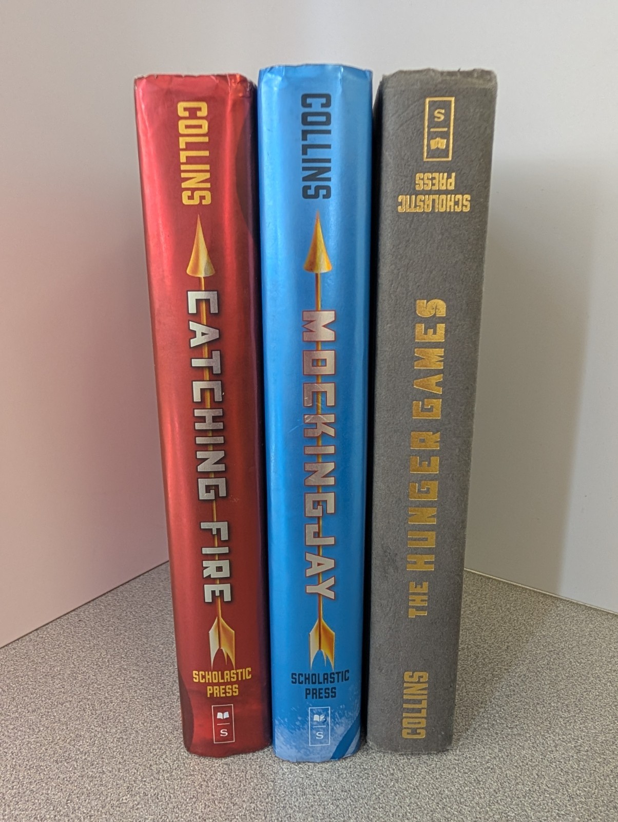 Hunger Games Trilogy HC Box Set. Complete Books, Vol 1 Missing Dust Jacket.