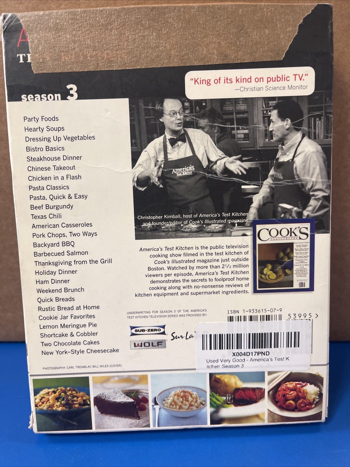 Americas Test Kitchen Season 3 DVD 4 Disc Set Complete Season 3 Cooking Show