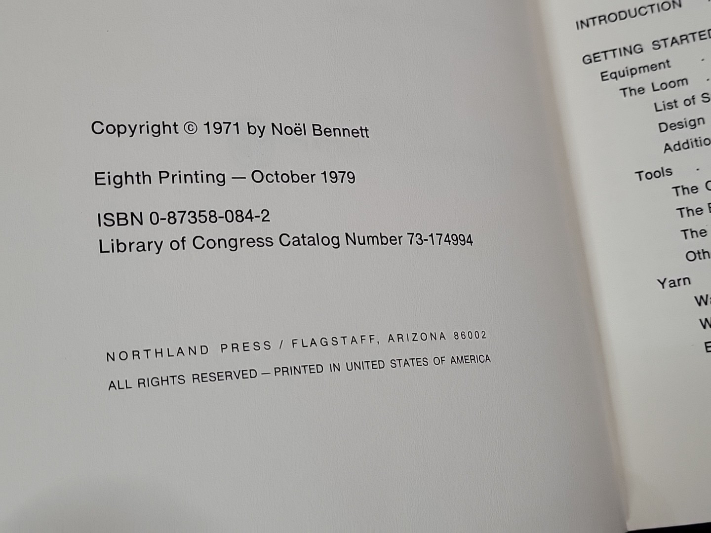 VTG 1979 Working With The Wool How to Weave a Navajo Rug Noel Bennett Tiana