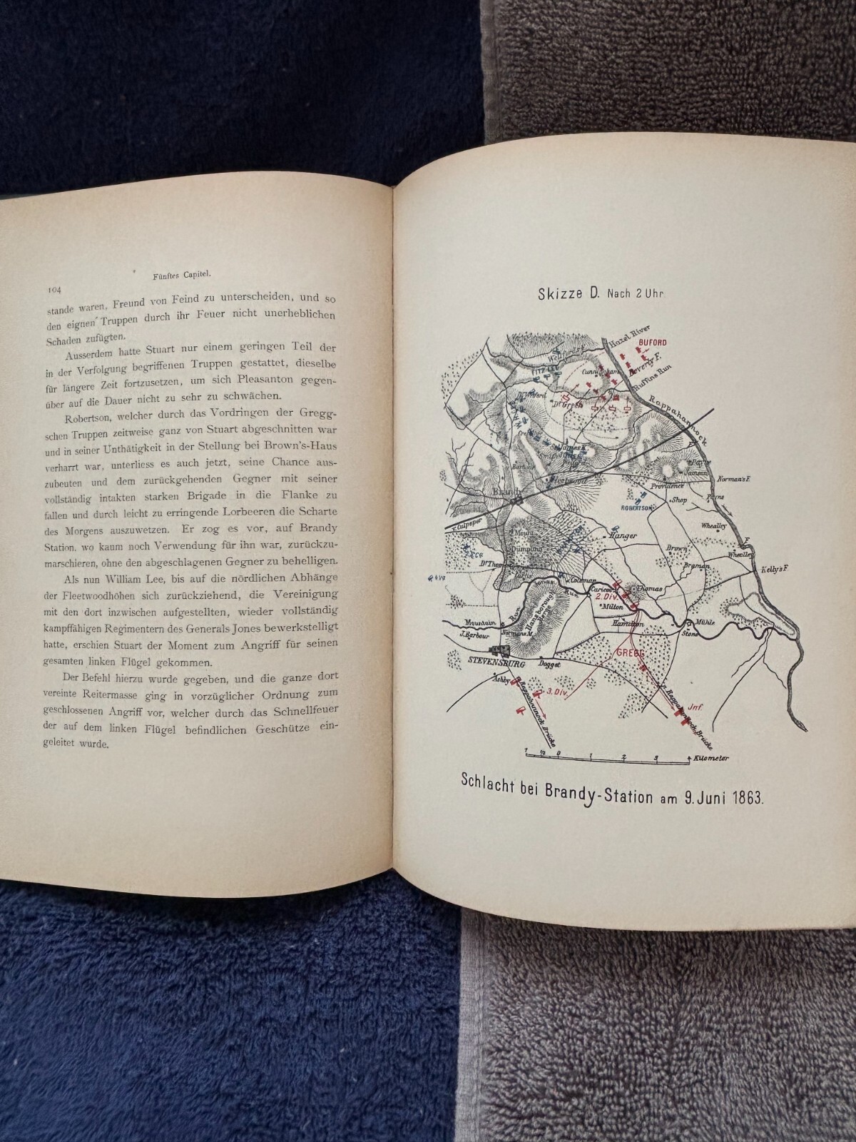 Great Cavalry Battle of Brandy Station by Von Borcke / J. Scheibert…1893 Copy