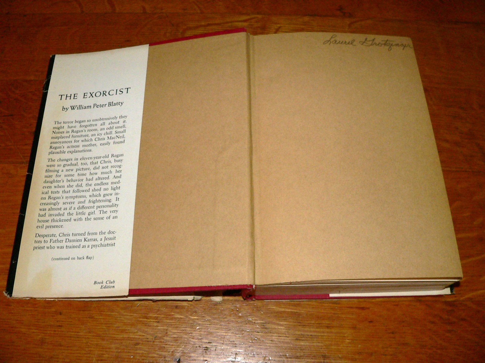 Vintage 1971 THE EXORCIST by William Peter Blatty HC/DJ Book, BCE