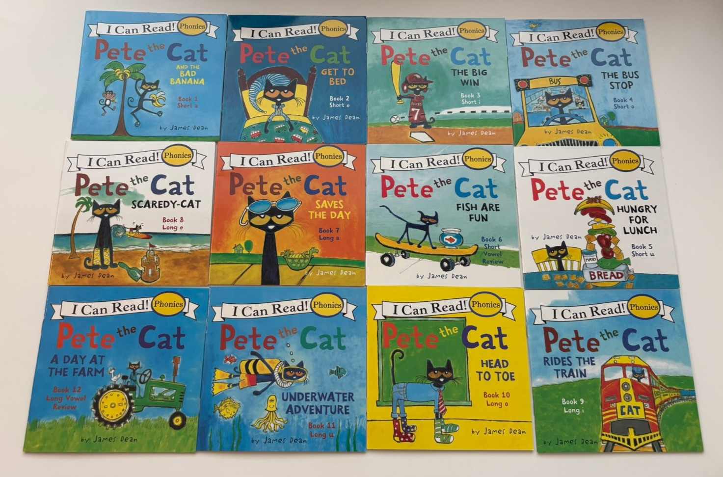 Pete the Cat – I Can Read Phonics 12 Book Lot Set