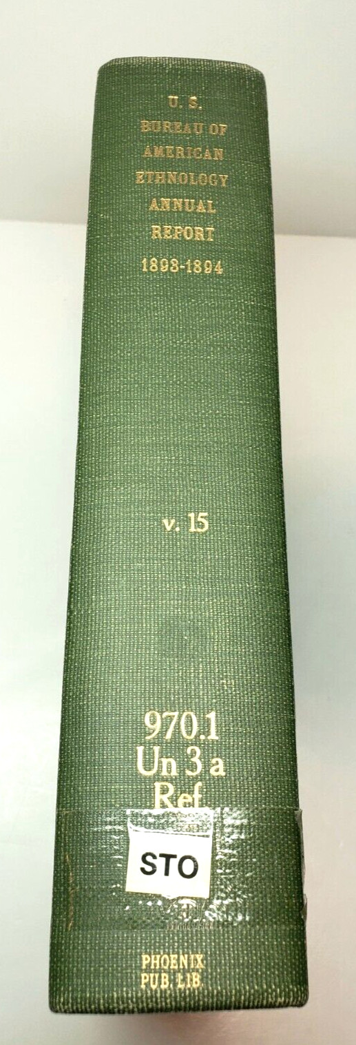 American Indian Ethnology Fifteenth 15th Annual Report 1893 – 1894