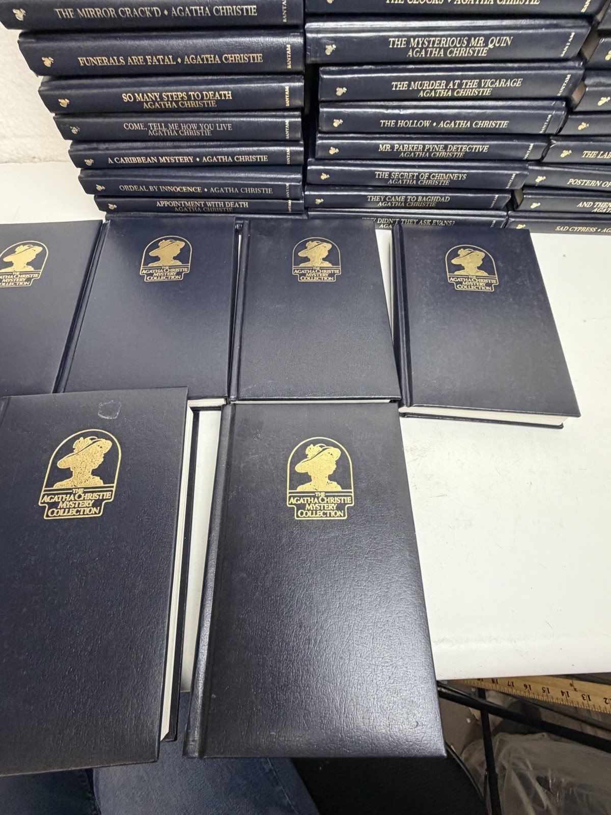 Lot 37 Bantam Agatha Christie Mystery Collection Leatherette Hardcover Books HC
