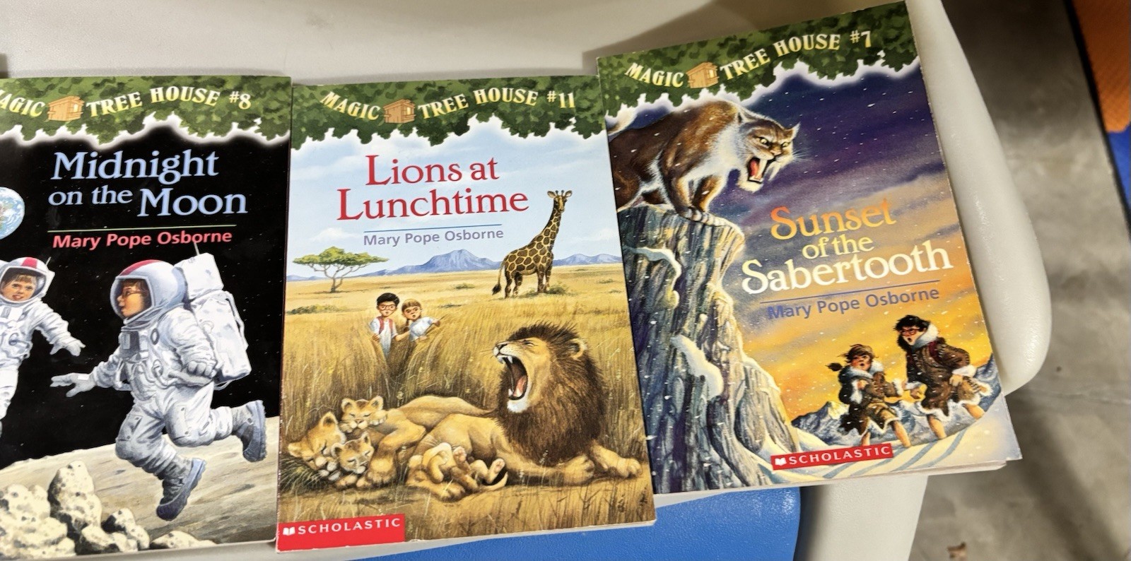 Magic Tree House Book Lot 4 Midnight On The Moon Lions At Lunchtime