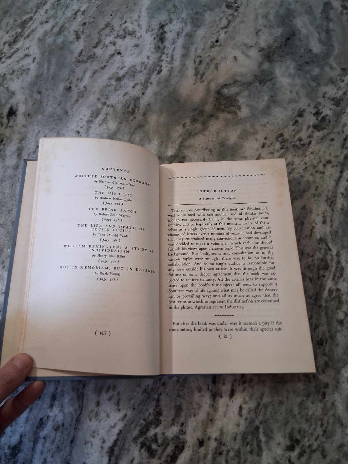 I’LL TAKE MY STAND THE SOUTH AND THE AGRARIAN TRADITION By Twelve Southerners