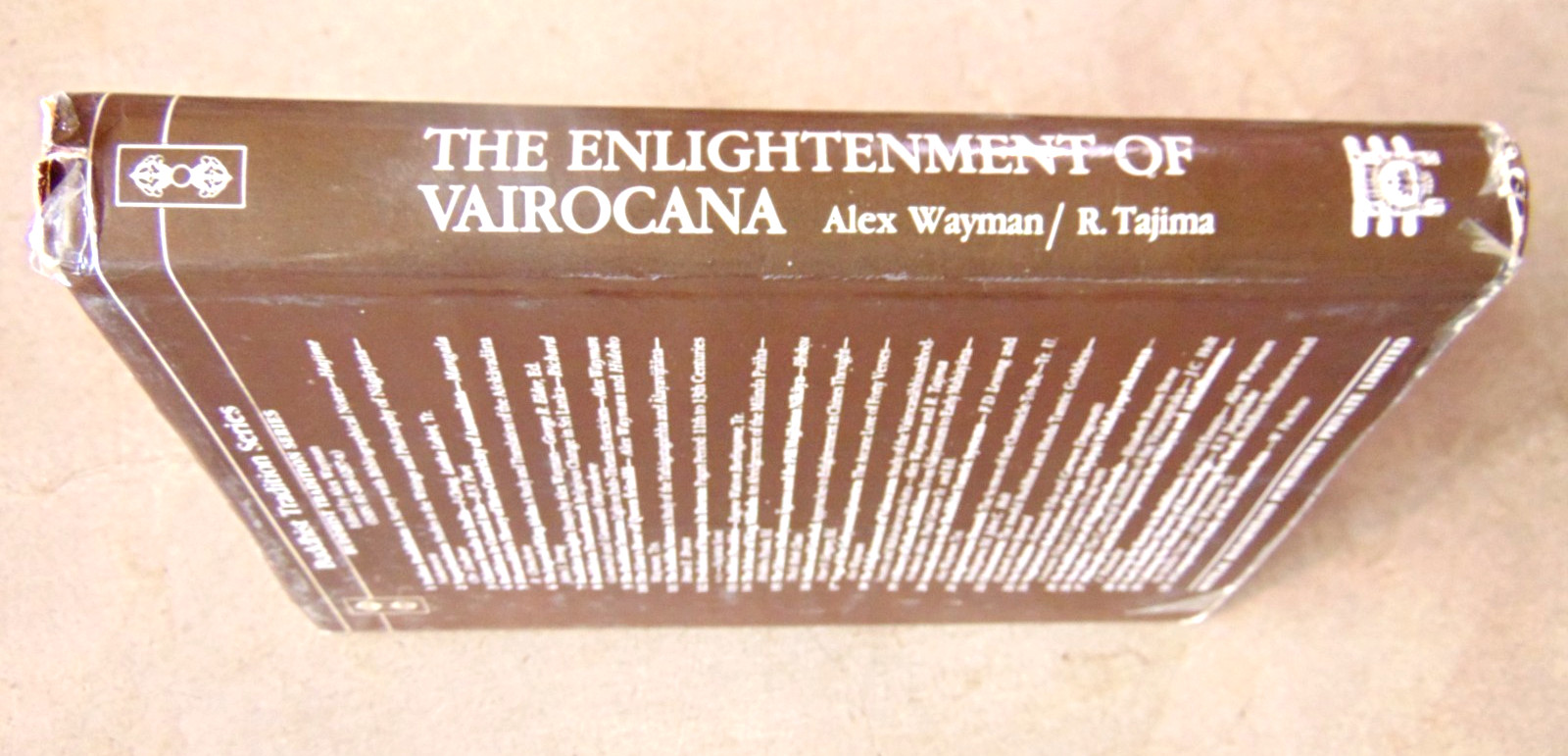 The Enlightenment of Vairocana Wayman Tajima Buddhist Tradition Series HB DJ