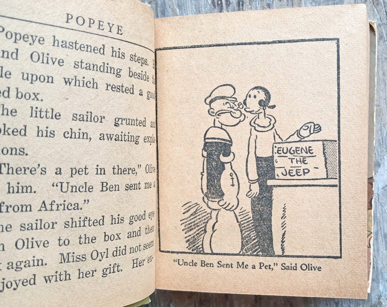Popeye And The Jeep ~1937 Vintage Small HC~ E. C. Segar 30s Whitman Comic Illust