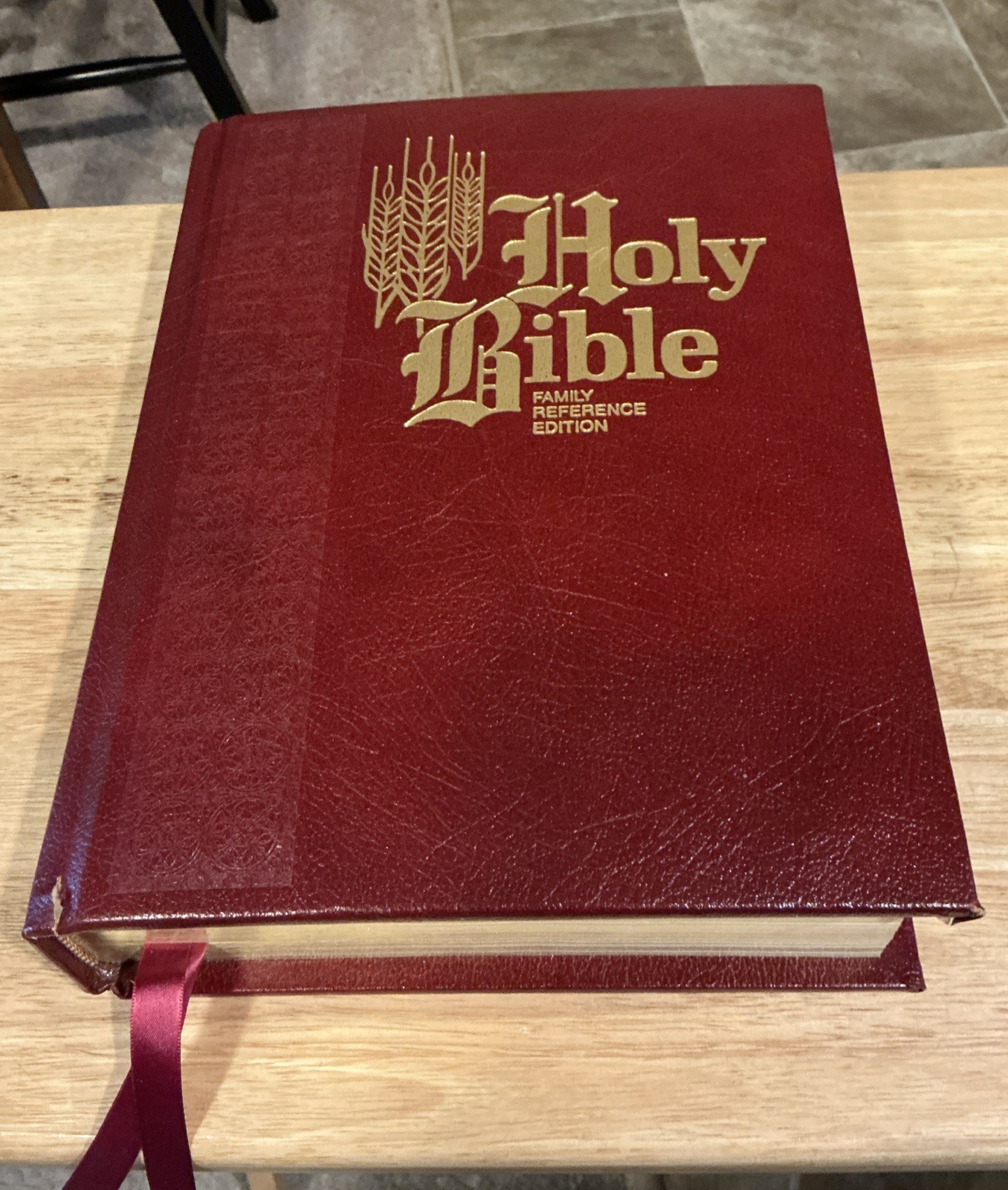 1971 HOLY BIBLE Family Reference Edition King James KJV Edition Red Letter EUC