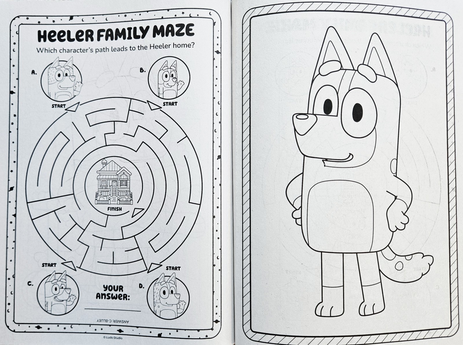 Bluey – Sticker by Number Activity Books & Jumbo Coloring Book Set Of 3 New!