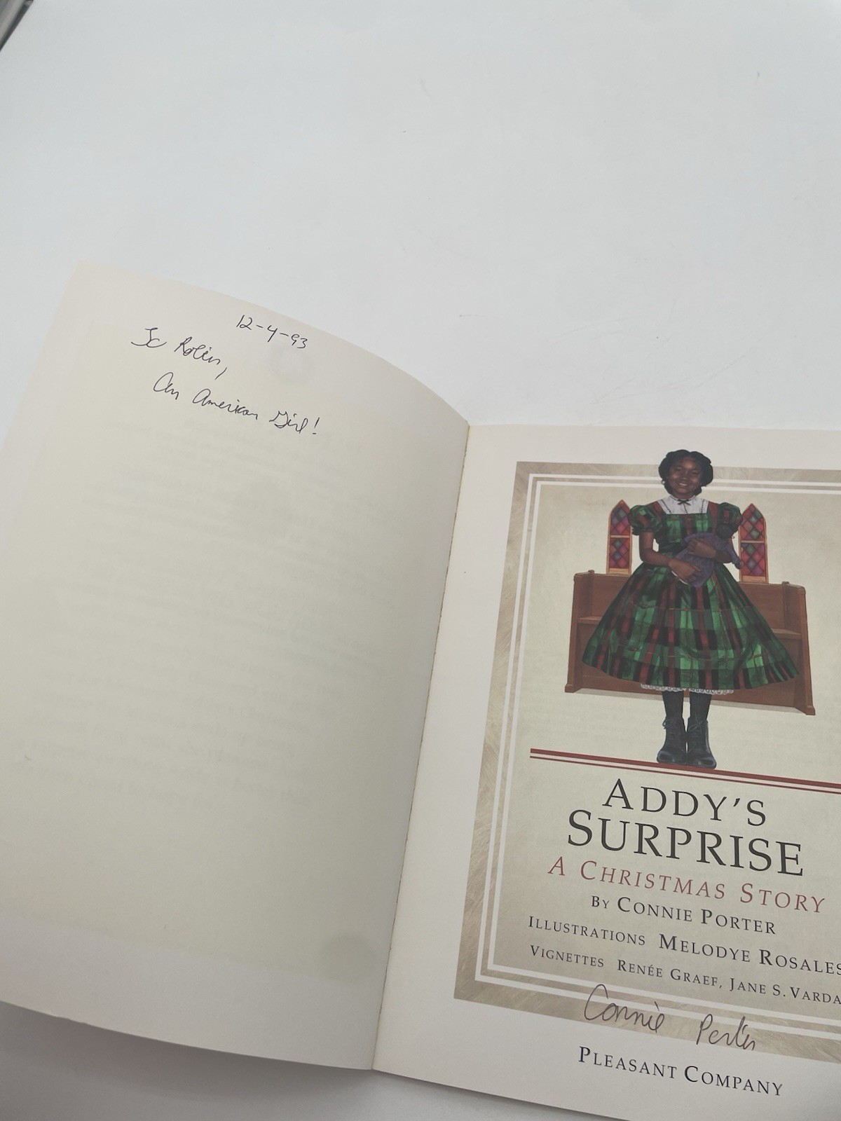 Addy’s Surprise 1st Edition Signed Connie Porter Pleasant Company