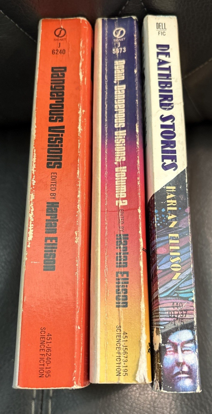 Harlan Ellison Lot Of 3 PB Books Deathbird, Dangerous Visions 1 & 2