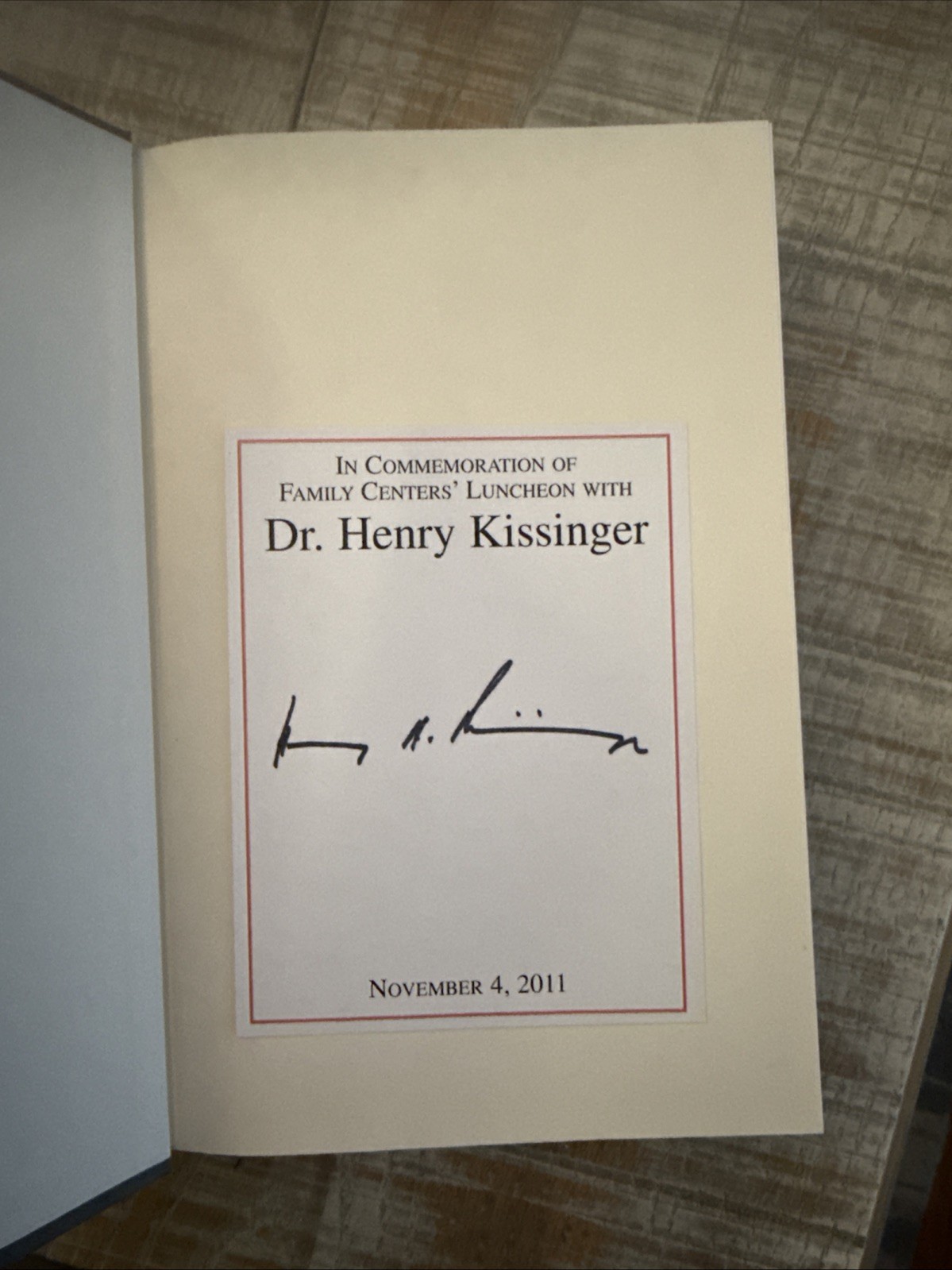 On China Henry Kissinger SIGNED 1st Ed 1st Print HCDJ 2011 Autographed Book BBM