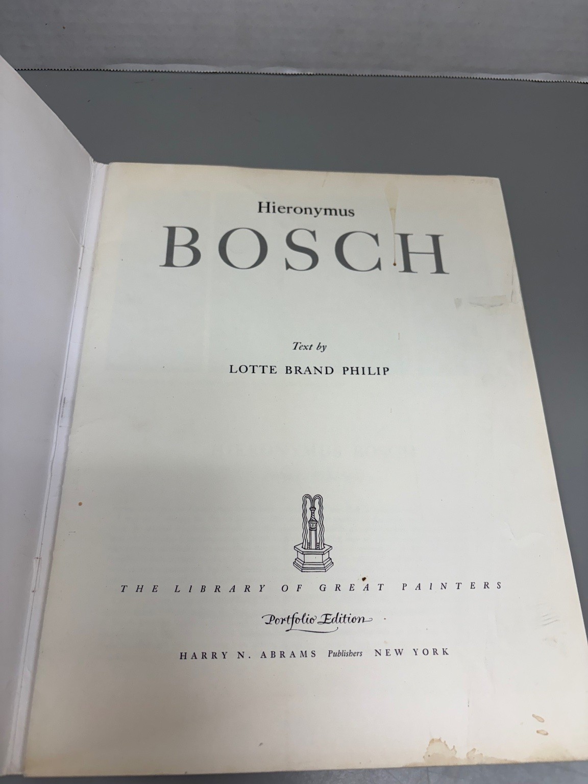 Hieronymus Bosch Lotte Brand Philip 1969 Portfolio Edition Art Abrams