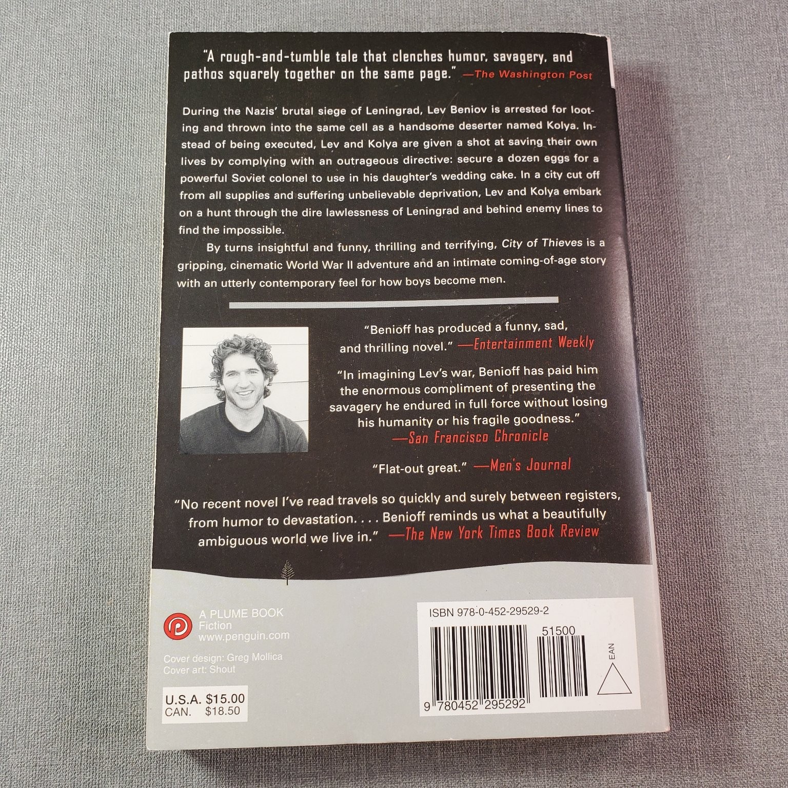 City of Thieves David Benioff 2009 First Plume Printing Fiction Penguin