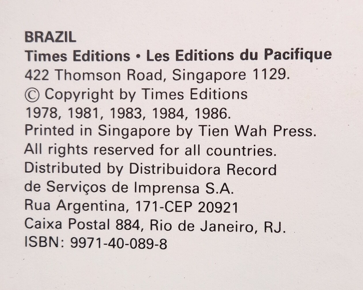 Brazil By Carlos De Sa Moreira 1986 Hardcover 152 Pages Packed With Great Photos