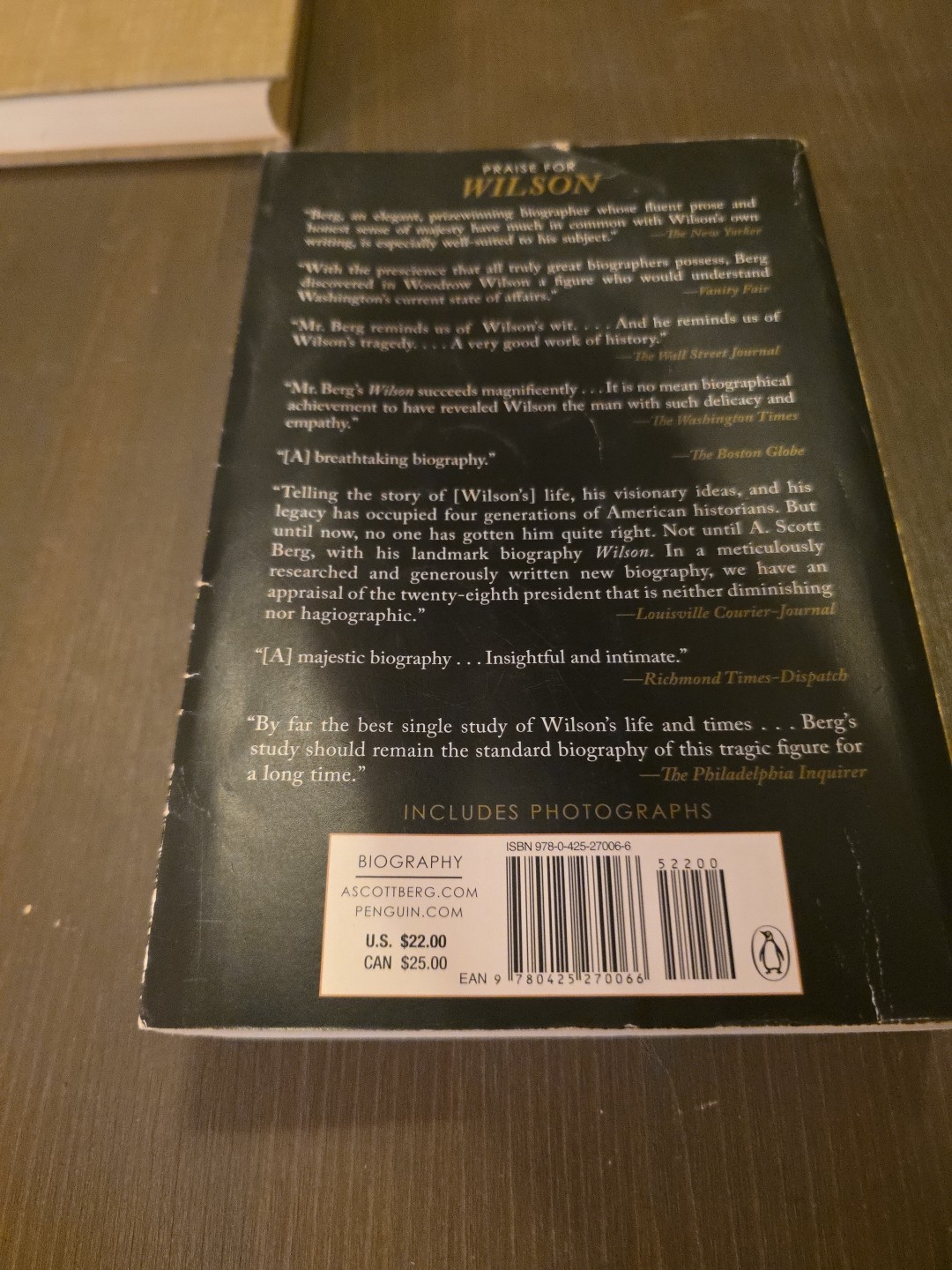 Wilson by A. Scott Berg (2014, Trade Paperback)
