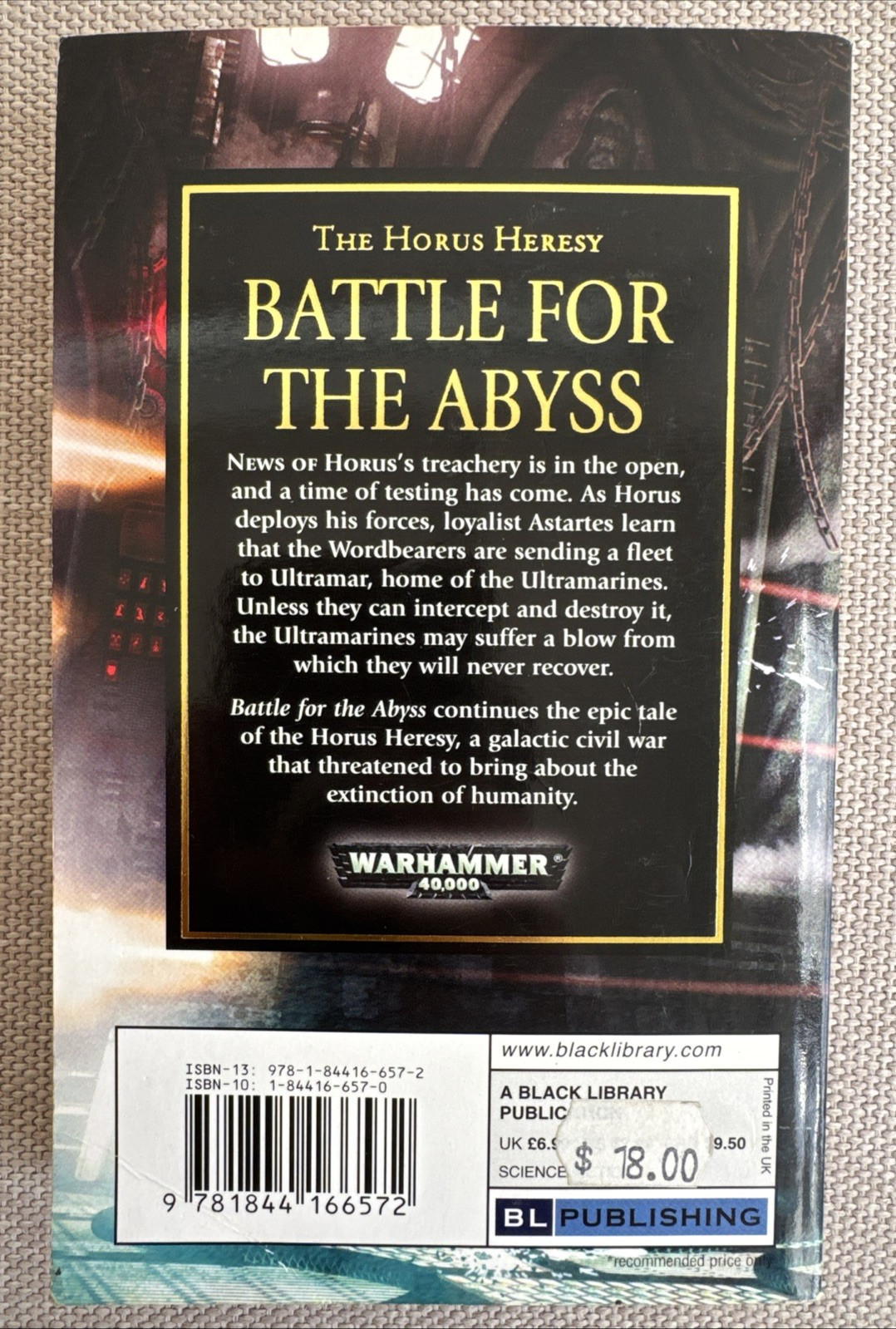 Horus Heresy Battle For The Abyss by Ben Counter book