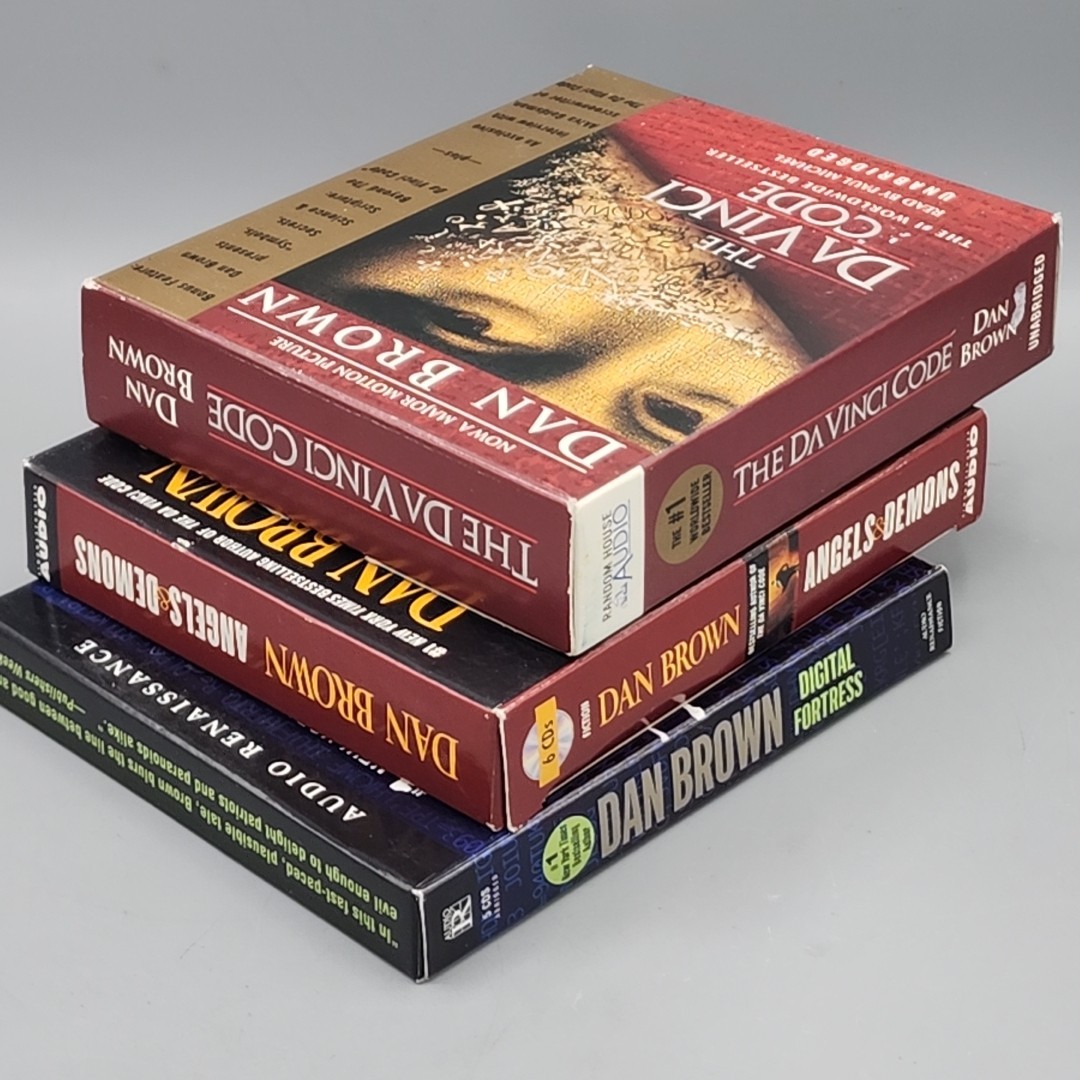 Dan Brown Audiobook Lot – 3 Books: Angels Demons, DaVinci Code, Digital Fortress
