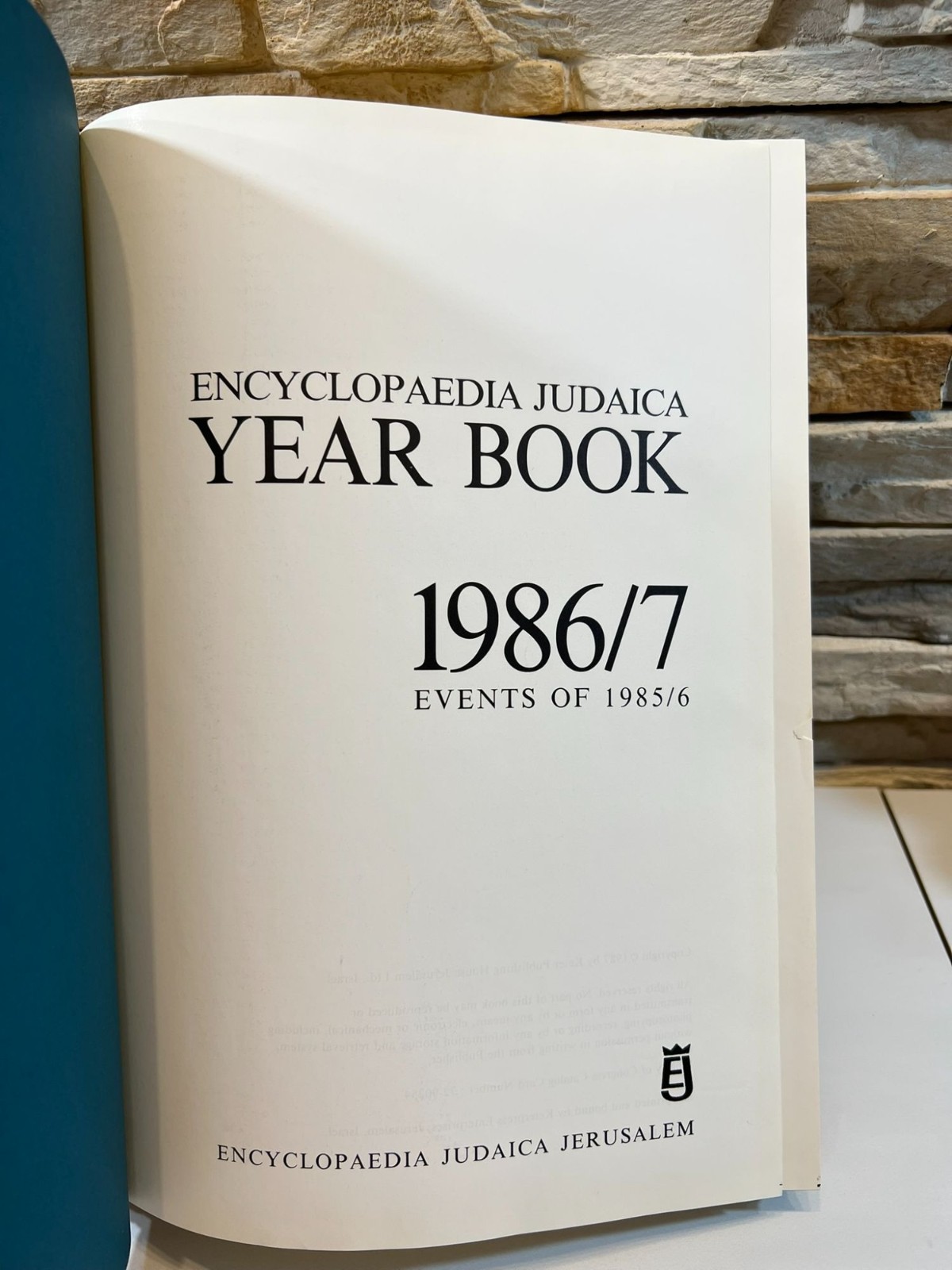 Encyclopaedia Judaica Year Book 1986/7 Events of 1985/6 History 1987 Hardcover