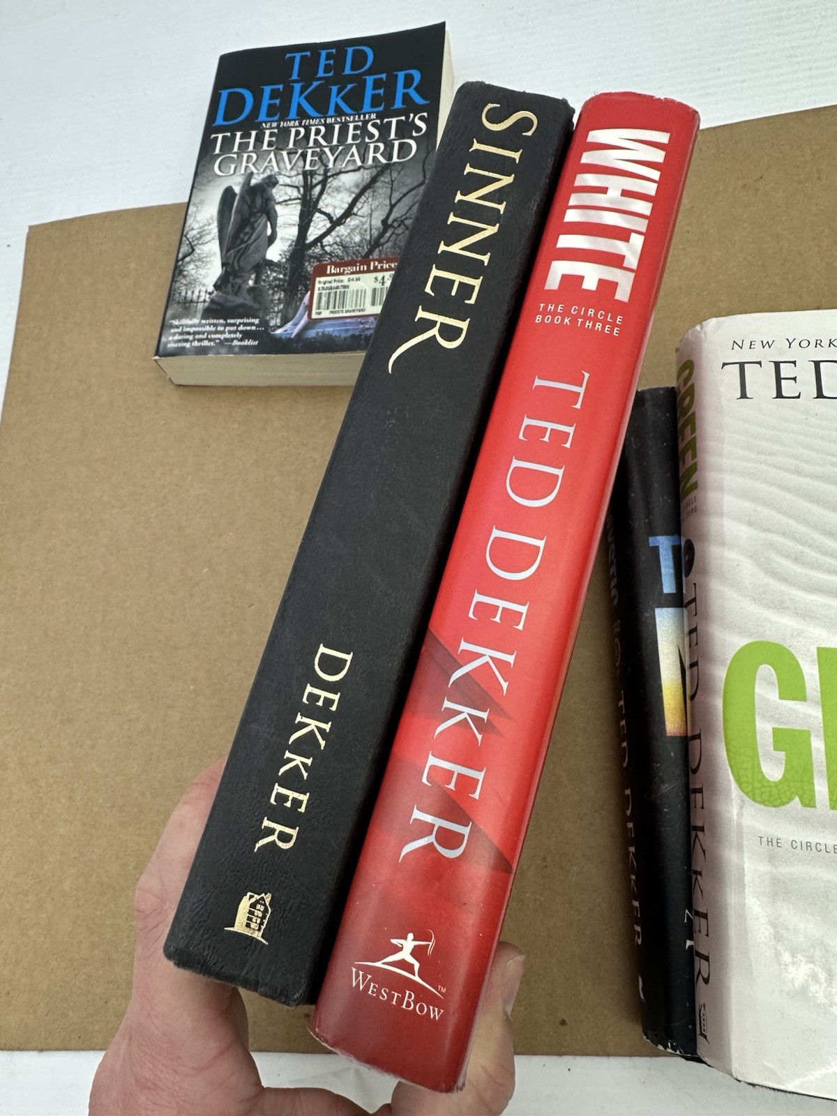 Ted Dekker (4) Hardback And (1) Soft Cover Lot 5 Books White Green 49th Mystic