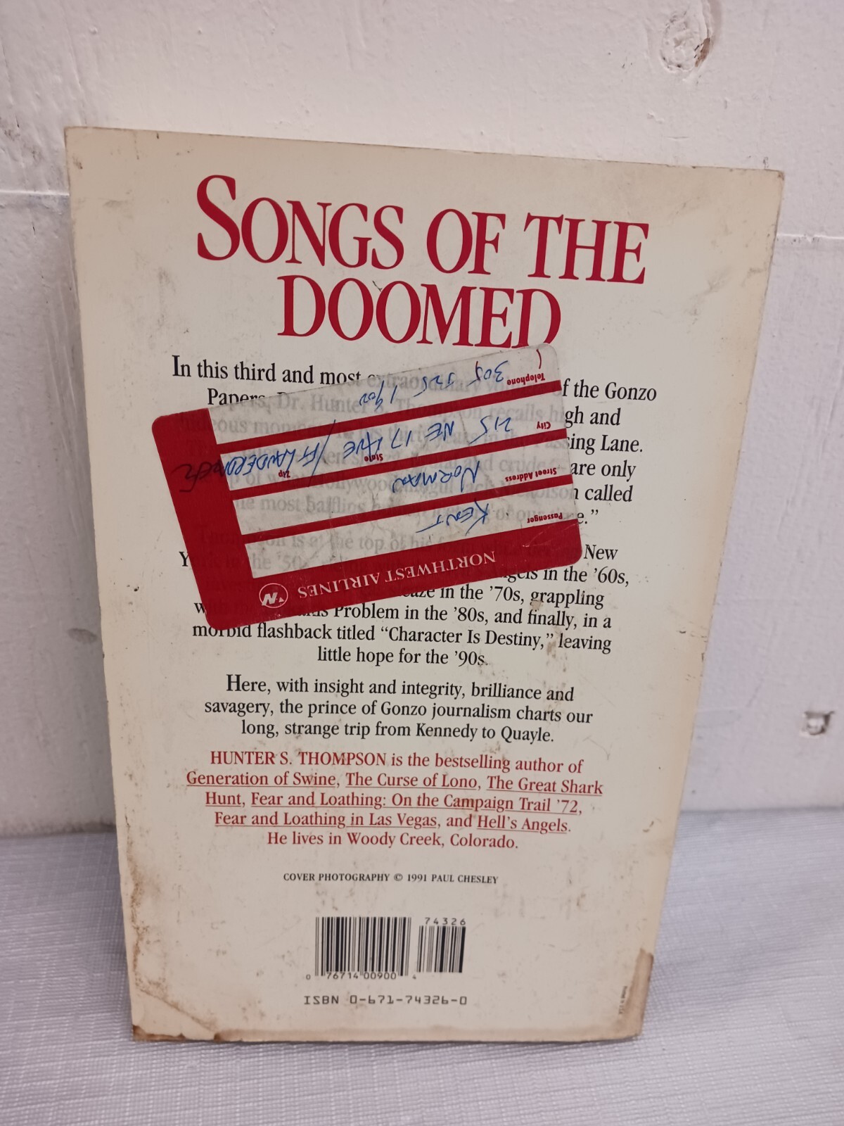 The Doctor Hunter S. Thompson Songs Of The Doomed
