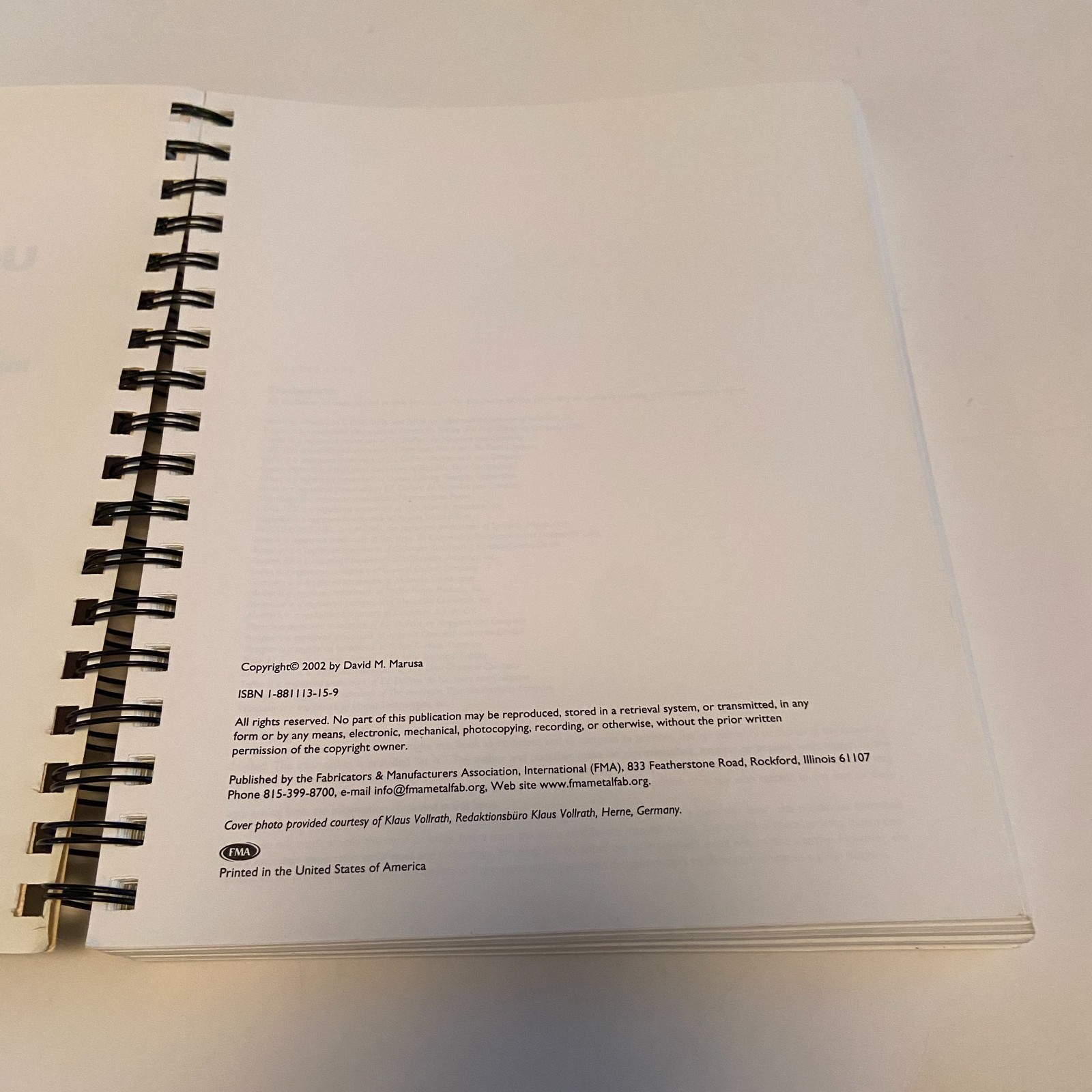 Using a CO2 Laser in the Shop A Handbook by David Marusa PB 2002 Ring Bound