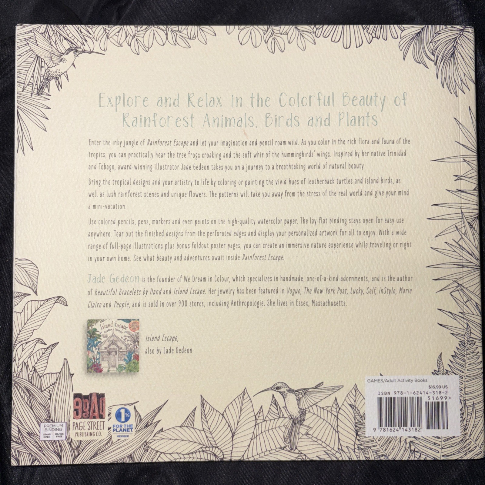 4 Adult Coloring Books by Jade Gedeon On Thick Paper 2016, 2017