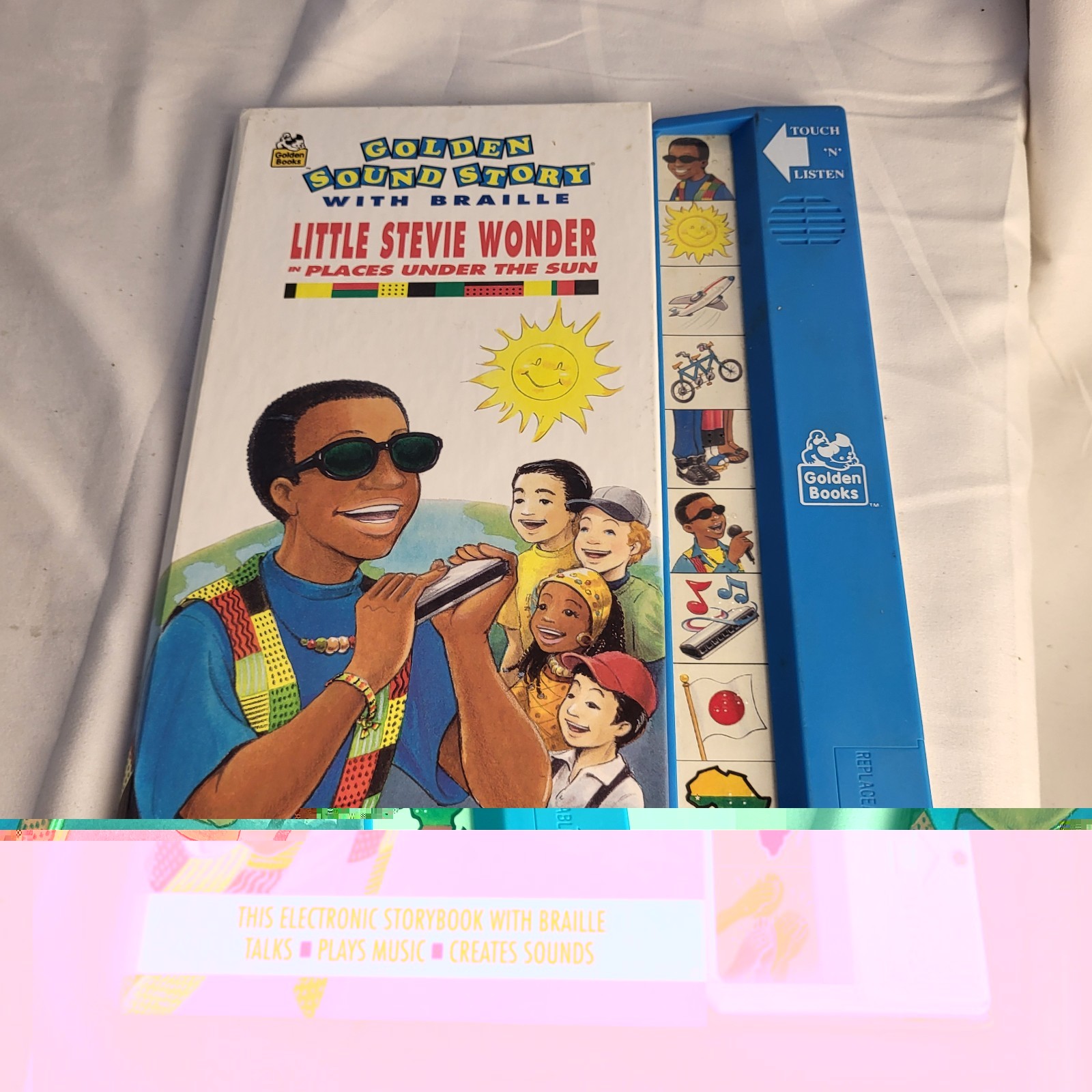 1995 Golden Sound Story with Braille Stevie Wonder Electronic Book – Tested
