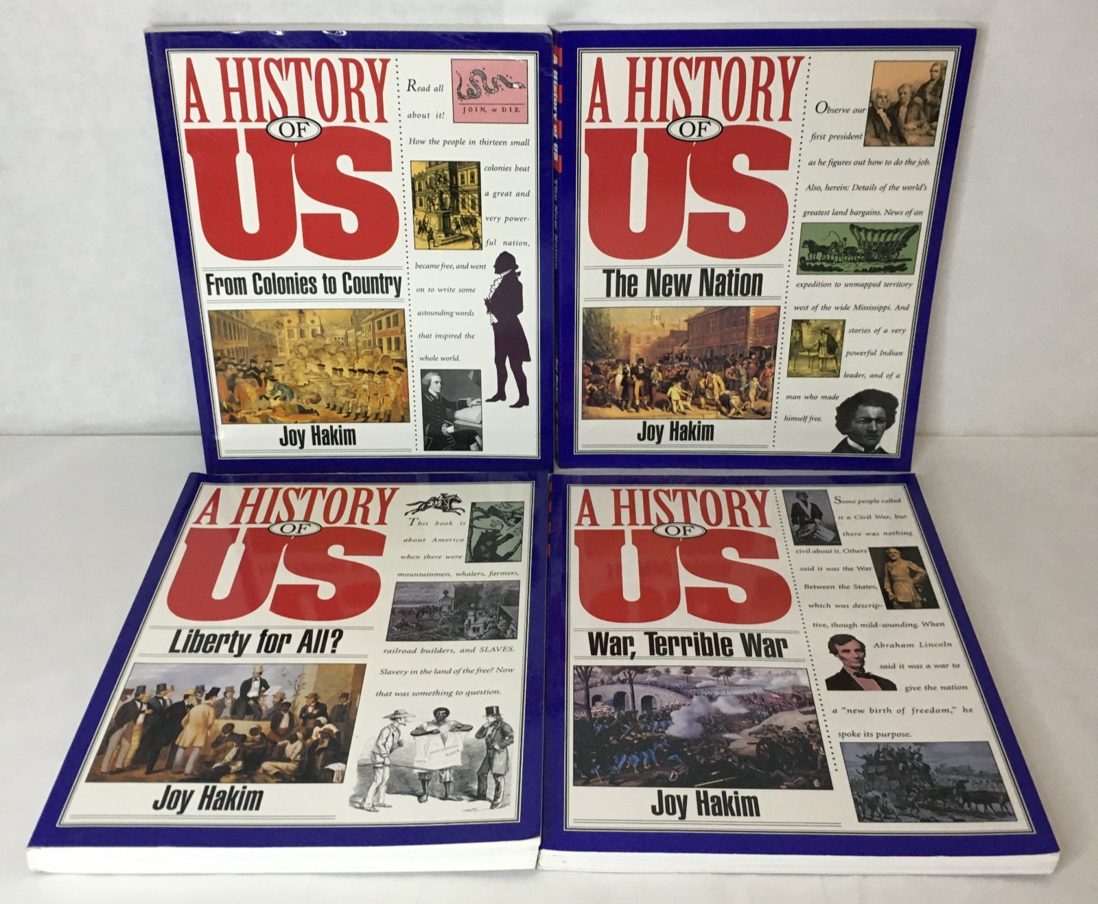 A History of US Lot Of 4 by Joy Hakim – Volumes 3-6 (3 4 5 6)