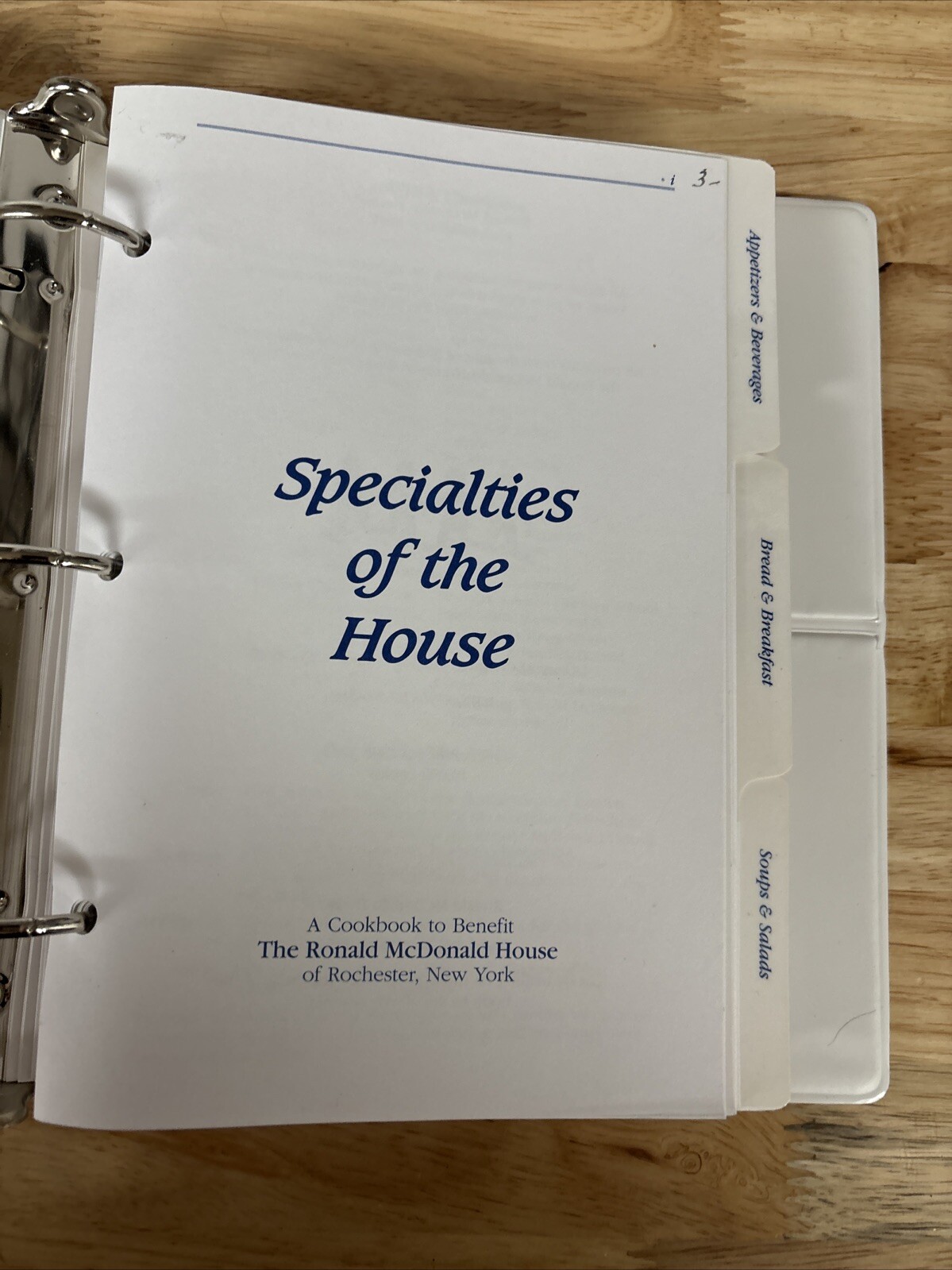 Ronald McDonald House Commemorative Cookbook, Rochester New York 1995, 282 pages