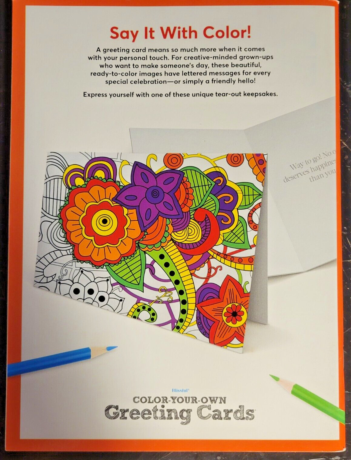 COLOR YOUR OWN GREETING CARDS Create 28 Fun & Festive Cards – Children & Adult