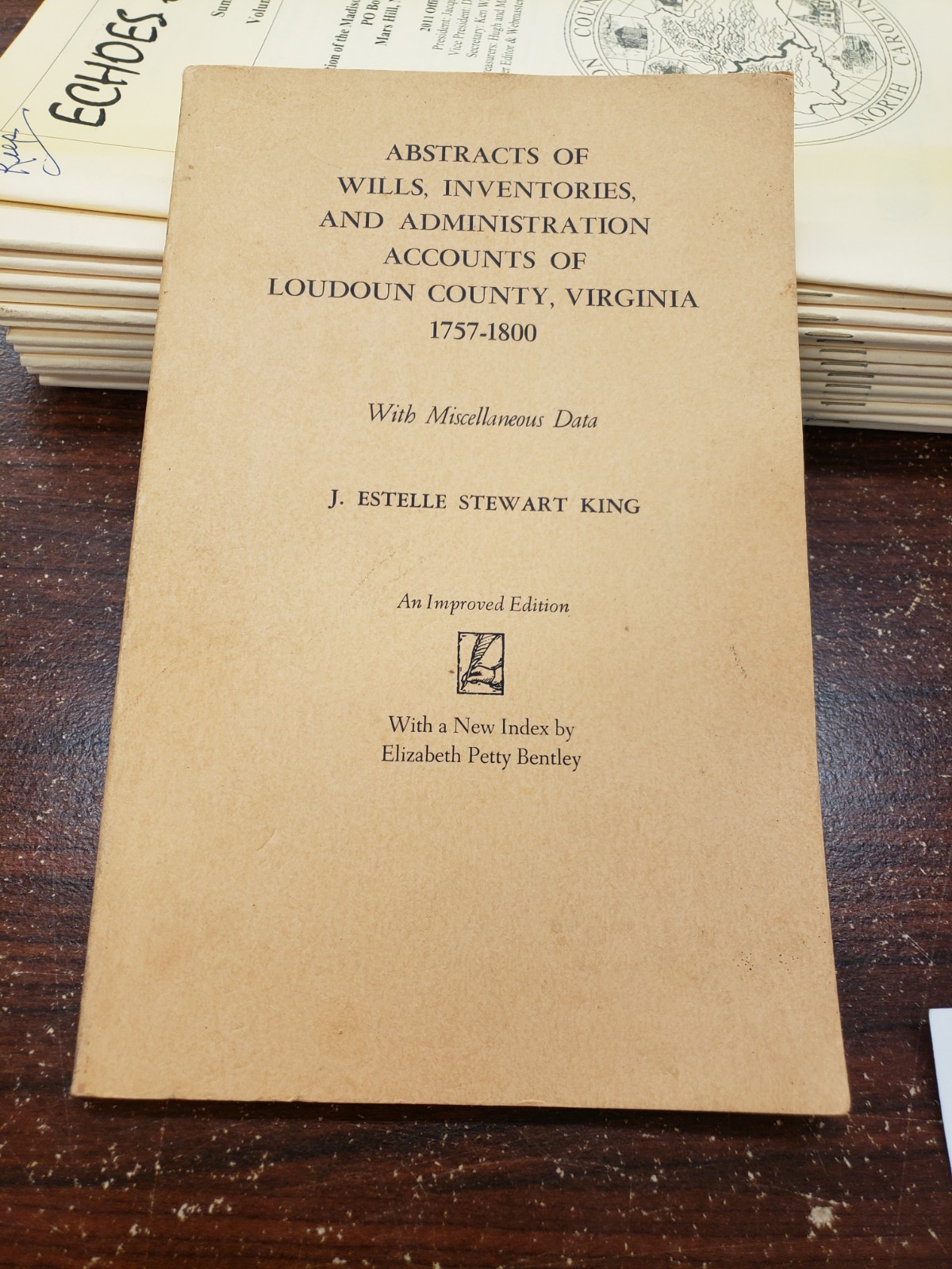 LOUDOUN Co, VA Abstracts of WILLS 1757-1800, by King, USED 1978 Book, 86 pages