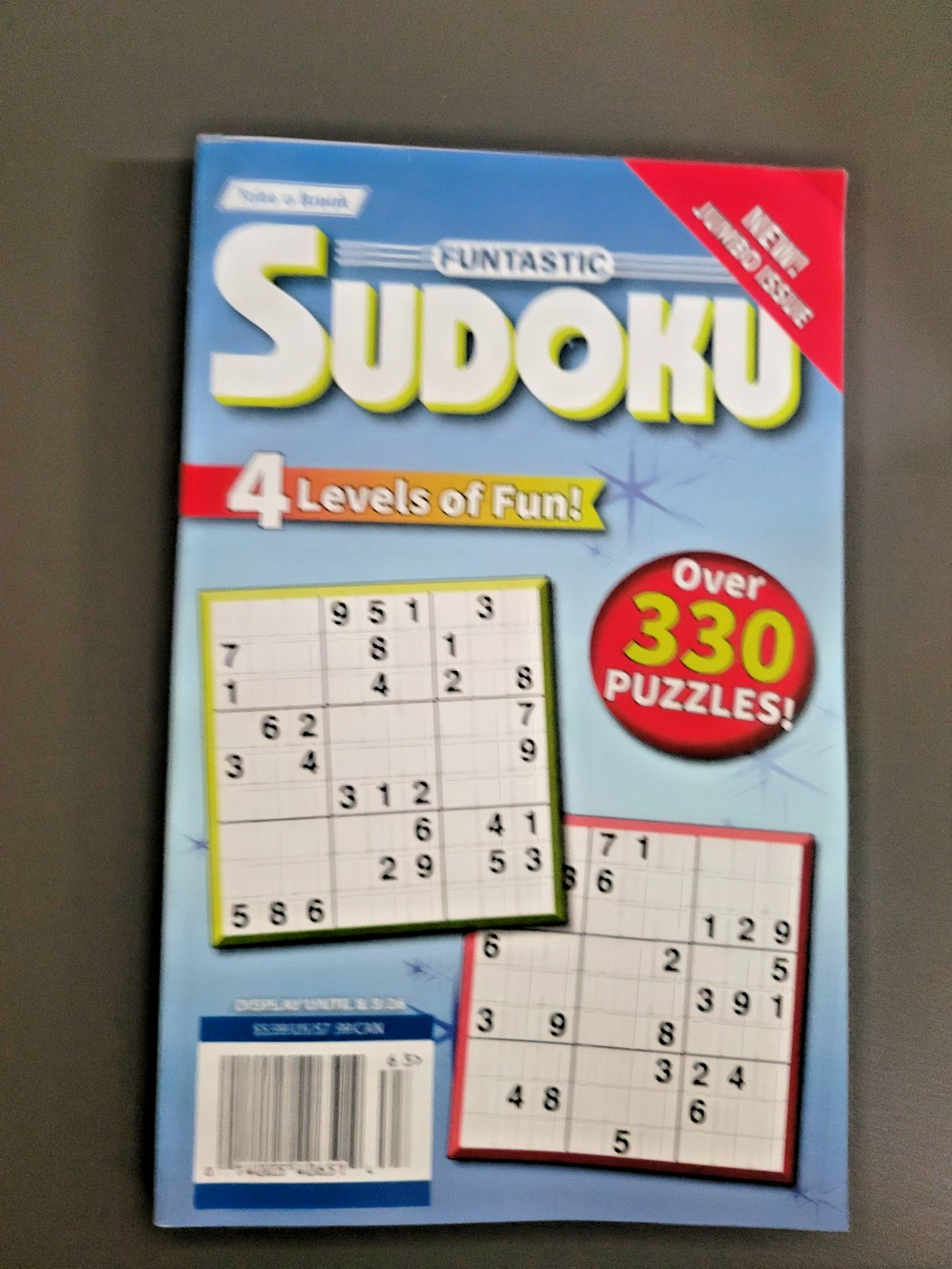 Lot of 3 Funtastic Sudoku Books by Take-A-Break – 990+ Challenging Puzzles