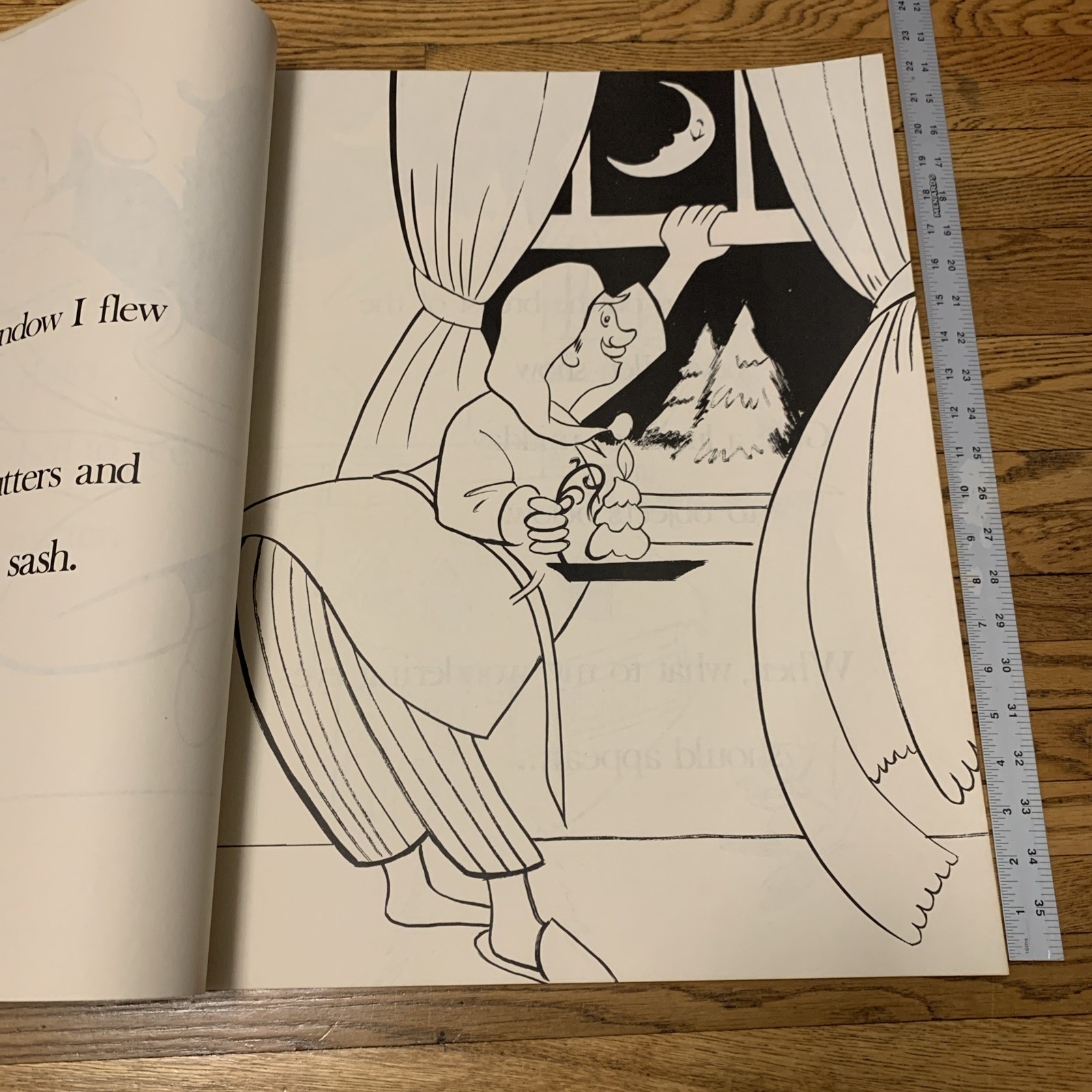 Vintage 1974 The Night Before Christmas Story Coloring Book Giant Size
