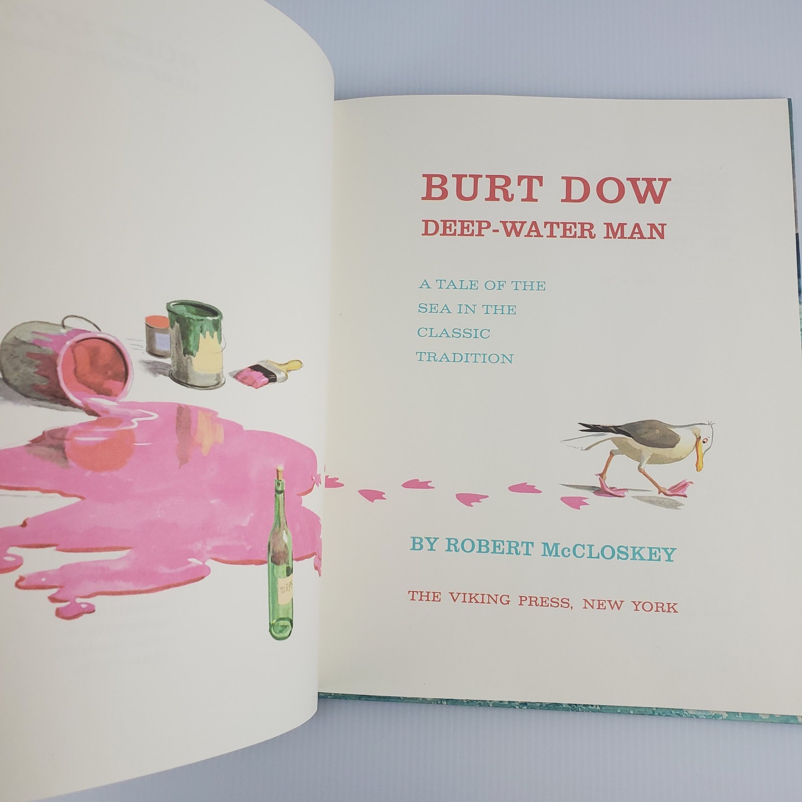 Burt Dow Deep Water Man & One Morning in Maine by Robert McCloskey Hardcover