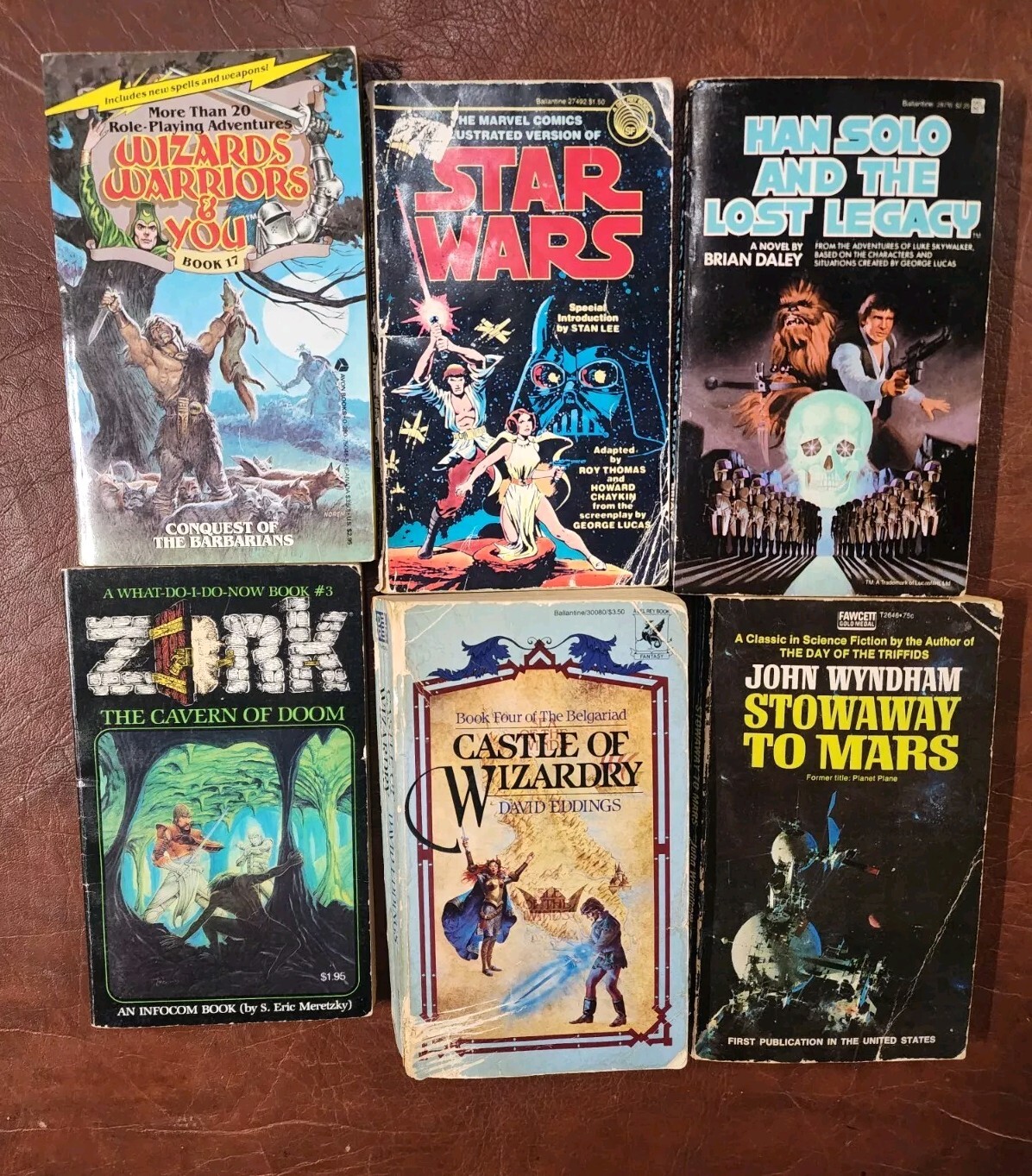 6 Vintage Science Fiction Paperback Books, Wizards Warriors & You, Plus More
