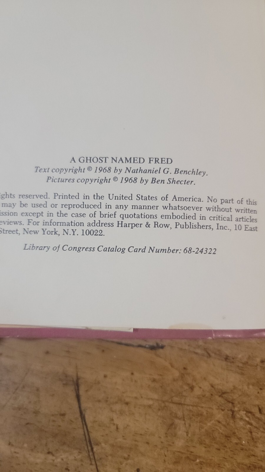 I Can Read Level 1 Ser.: A Ghost Named Fred by Nathaniel Benchley (1968, Library