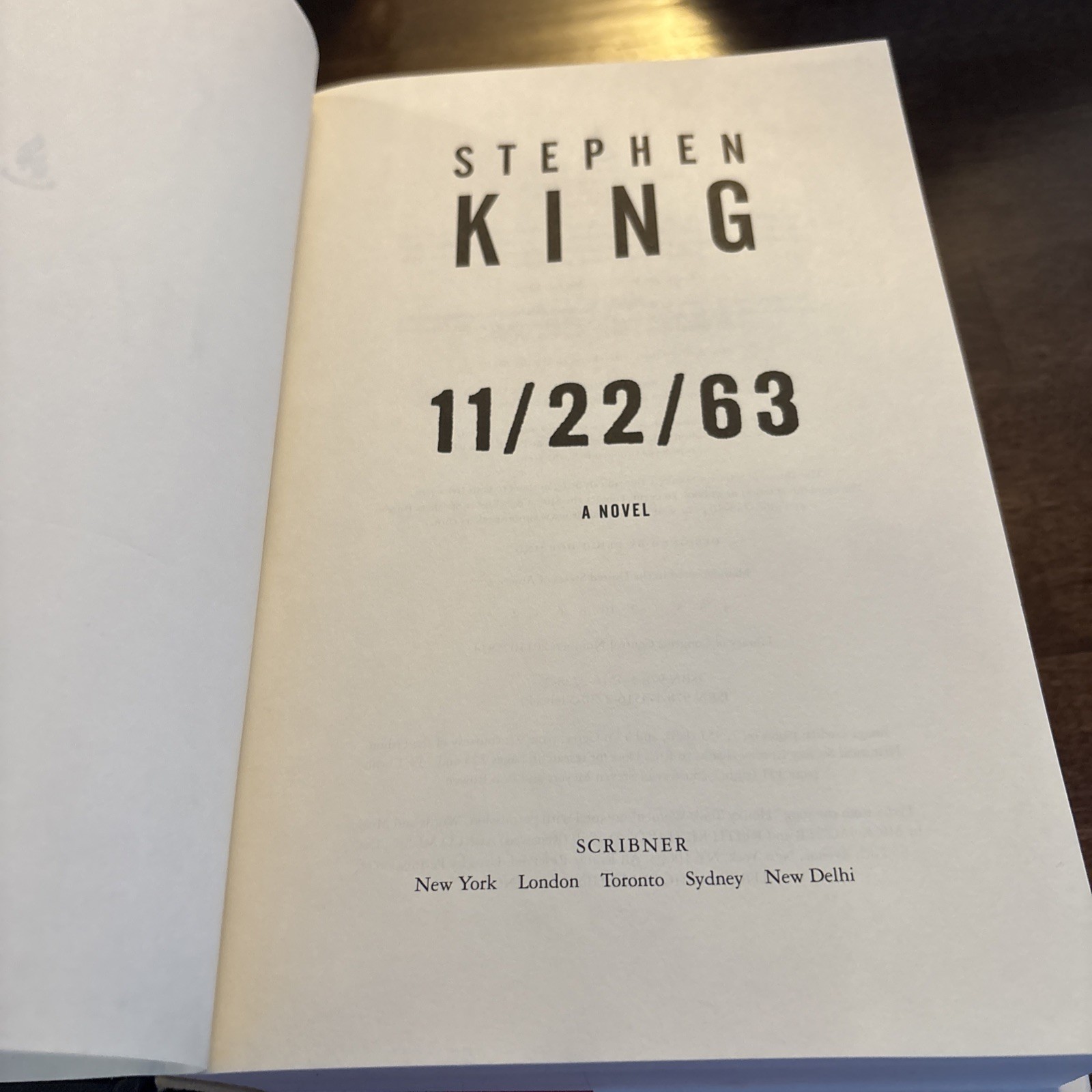 11/22/63 by Stephen King Scribner True 1st Edition Hardcover Horror Novel 1st PR