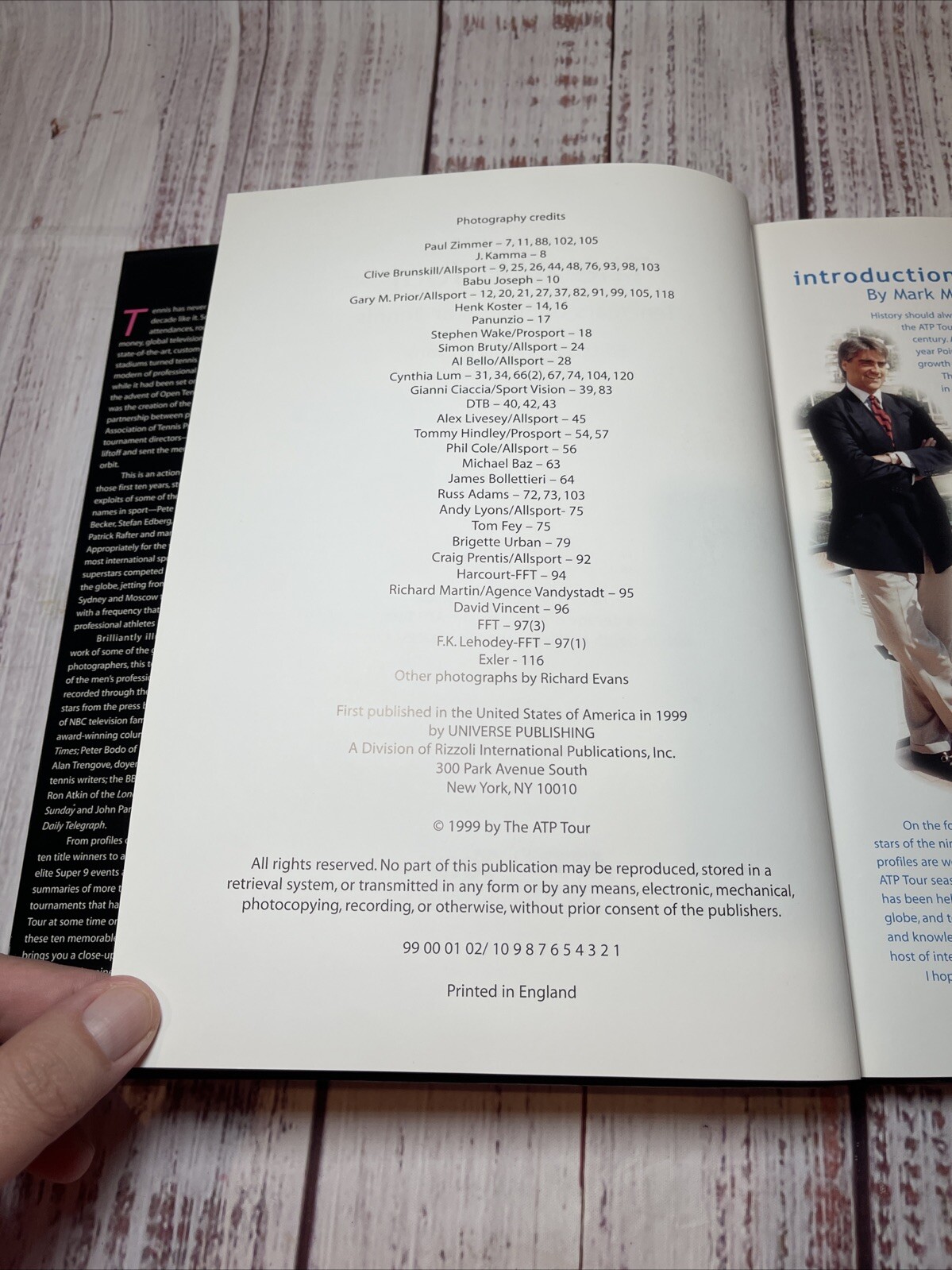 The Atp Tour: Ten Years of Superstar Tennis by Richard Evans Like New!!