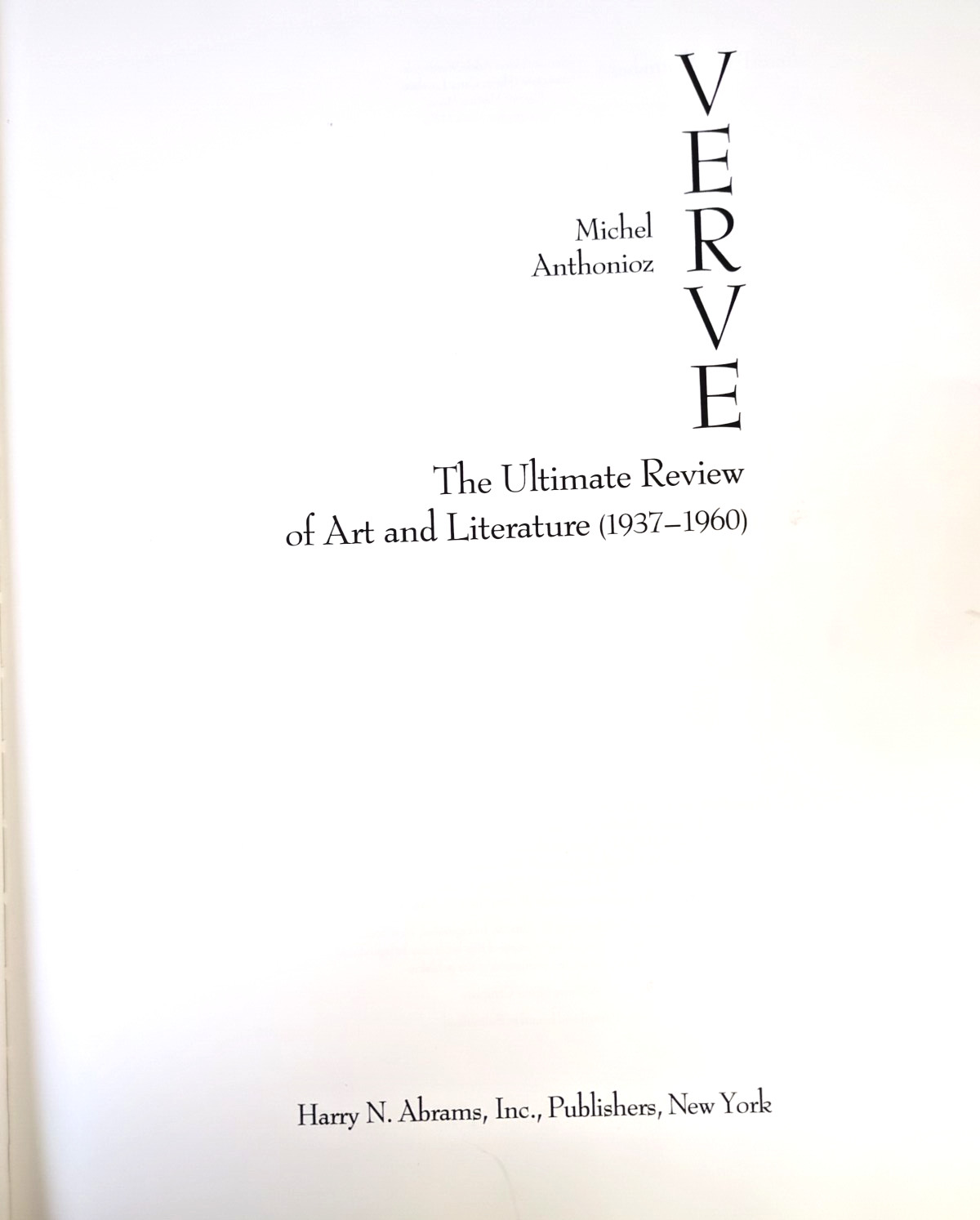 Verve Ultimate Review Of Art And Literature