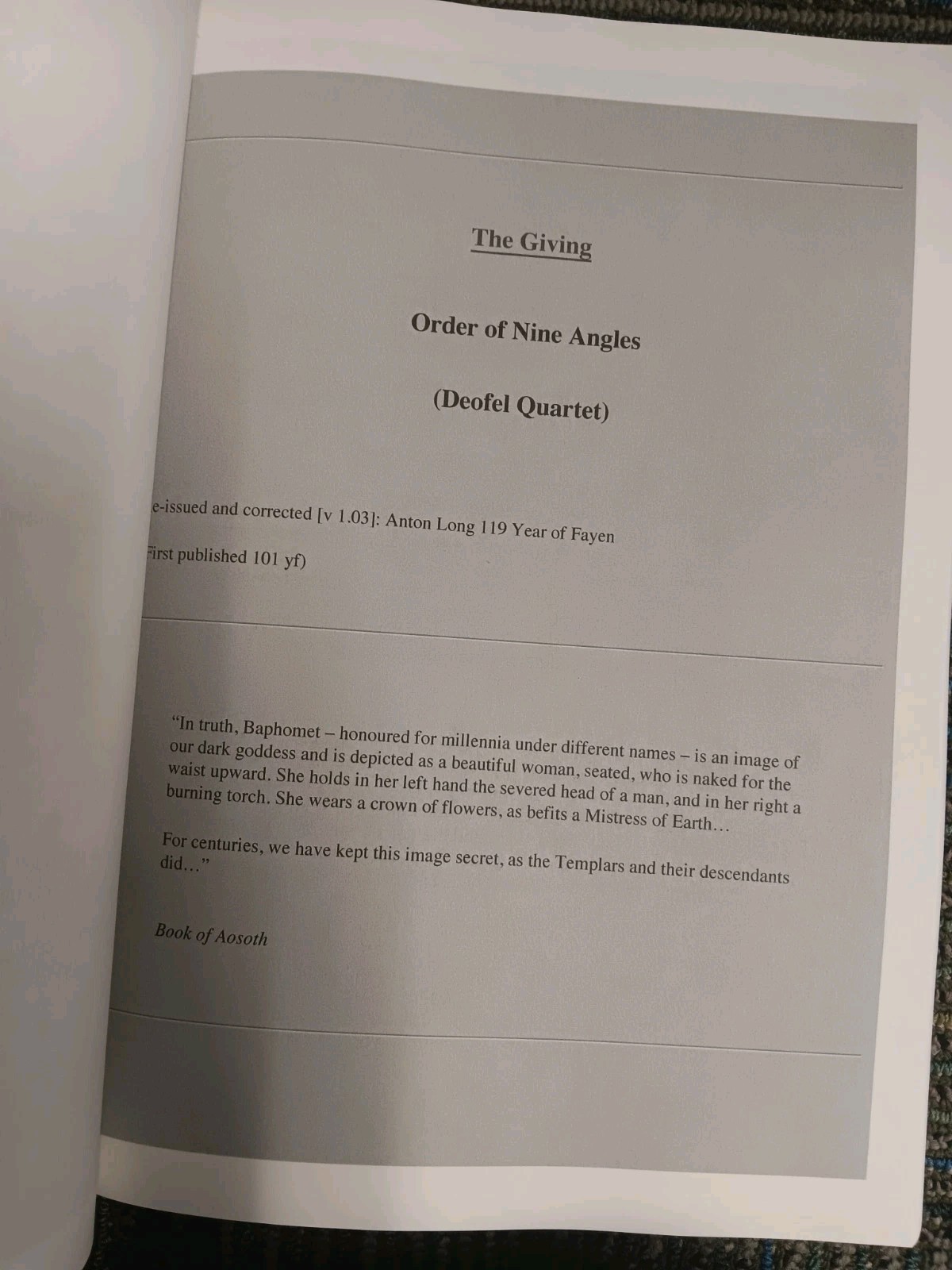 Order Of Nine Angles 2012 Website ONA O9a Anton Long David Myatt Christos Beest