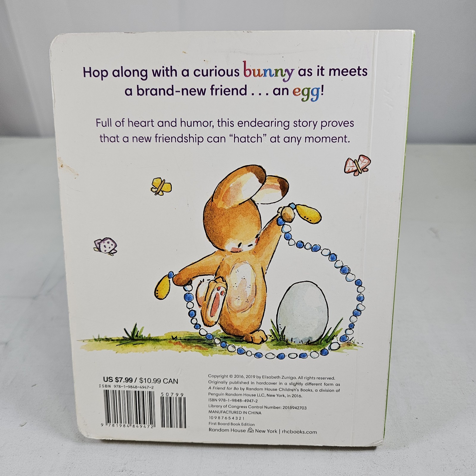 Egg for Bunny by Elisabeth Zuniga (2019, Children’s Board Books)